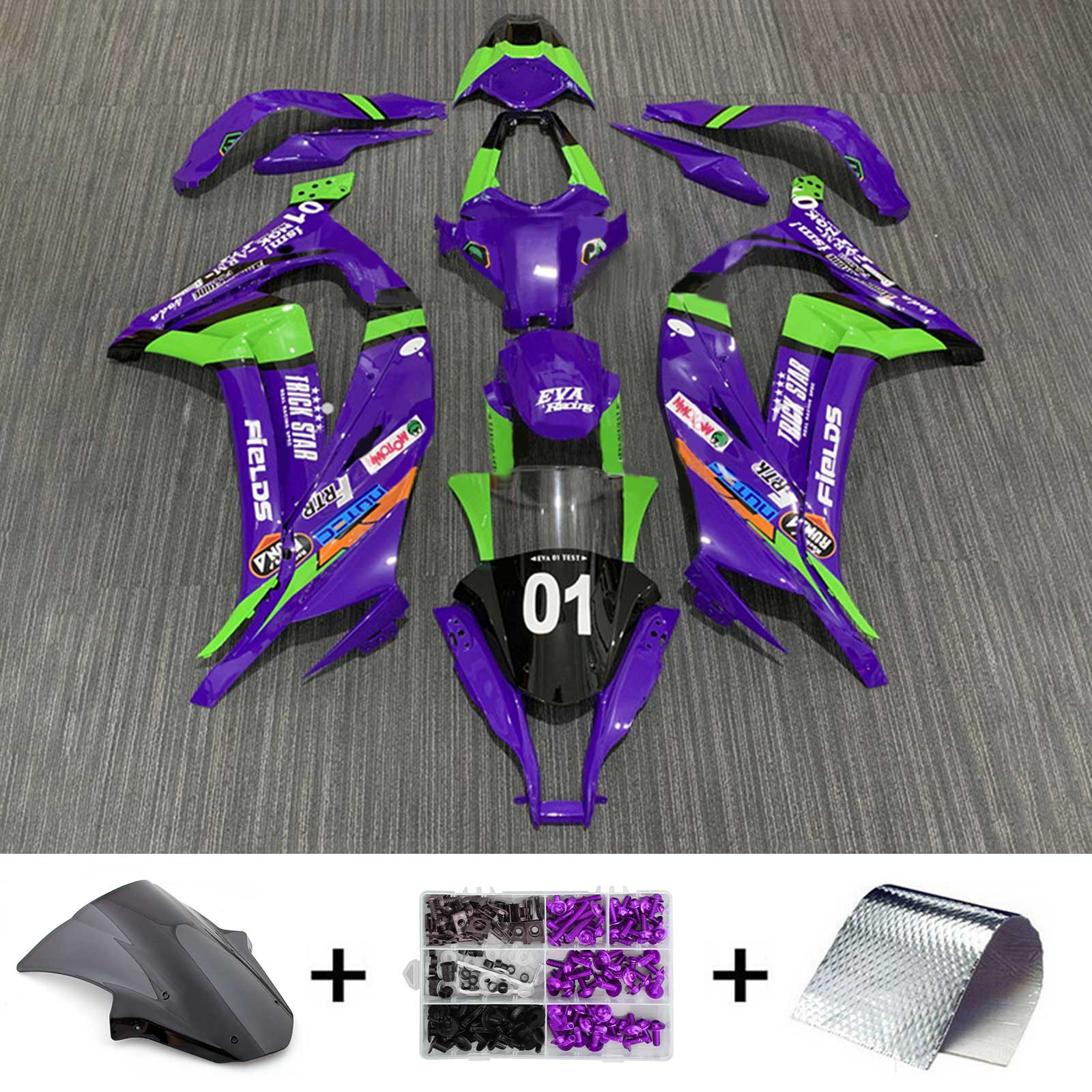 2011-2015 Kawasaki ZX10R Fairing Kit Bodywork Plastic ABS