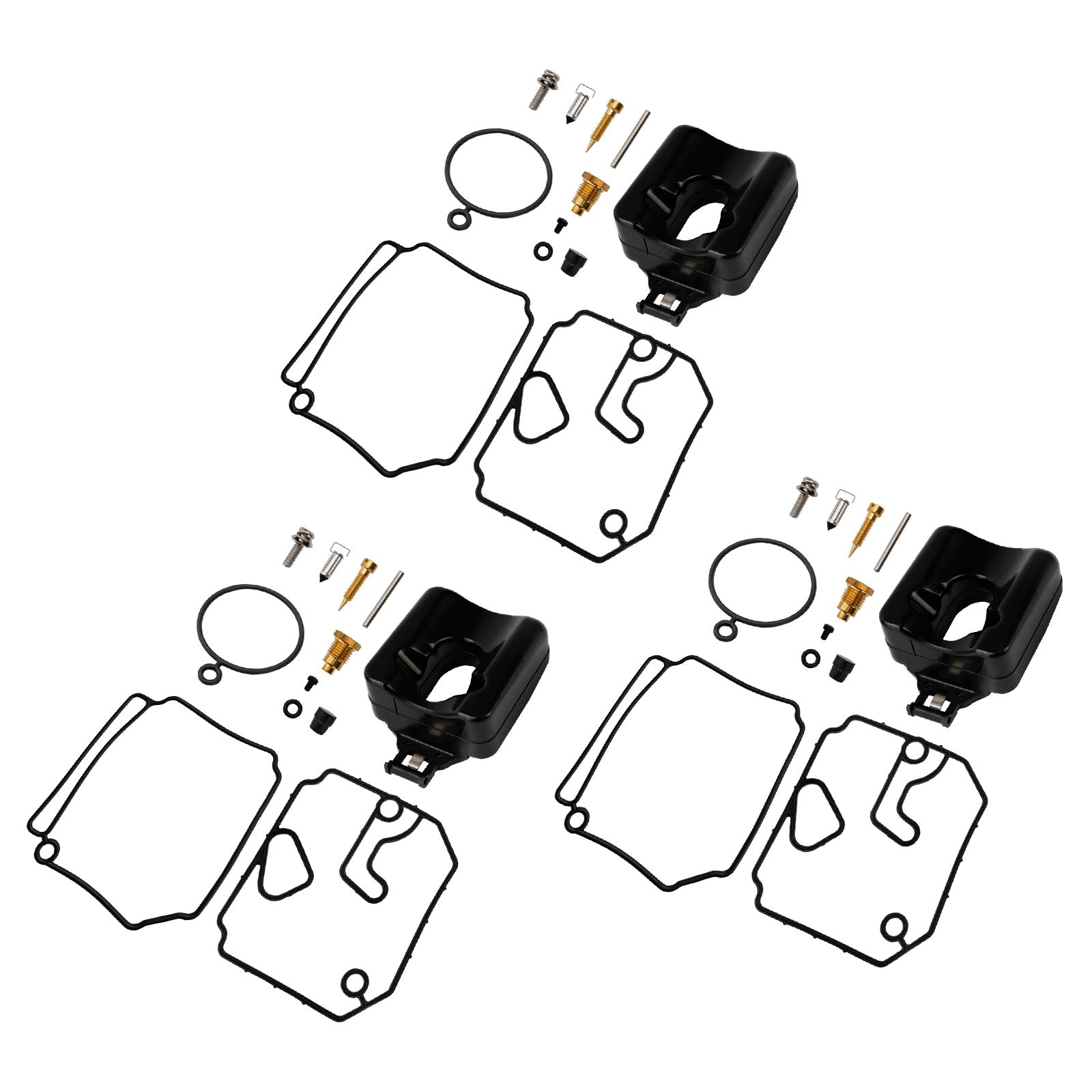 3X Carburateur Carb Rebuild Kit geschikt voor Yamaha 2 Takt 40HP 50HP Buitenboordmotor