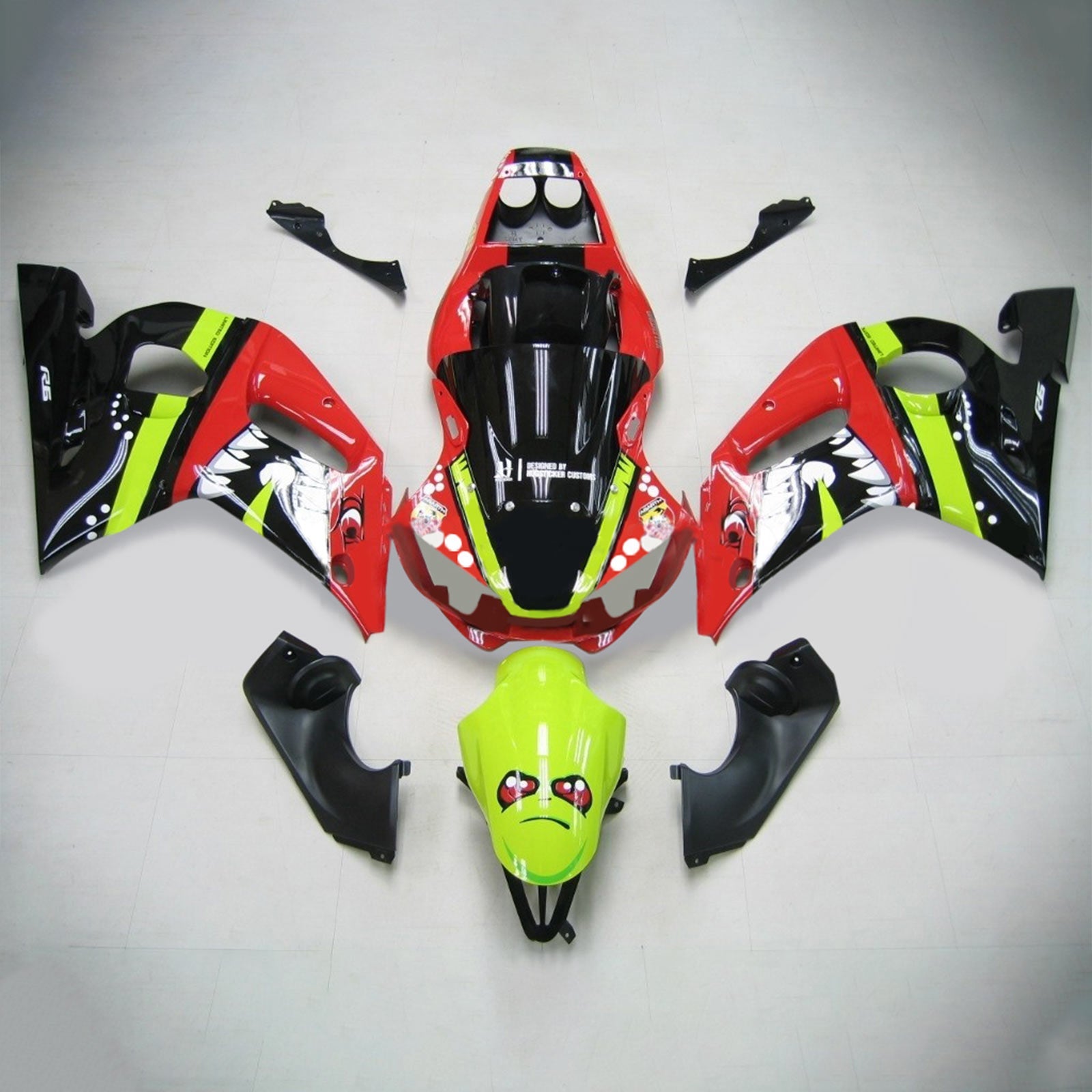 1998-2002 Yamaha Yzf 600 R6 Kit de camence d'injection Bodywork Plastic Abs # 131