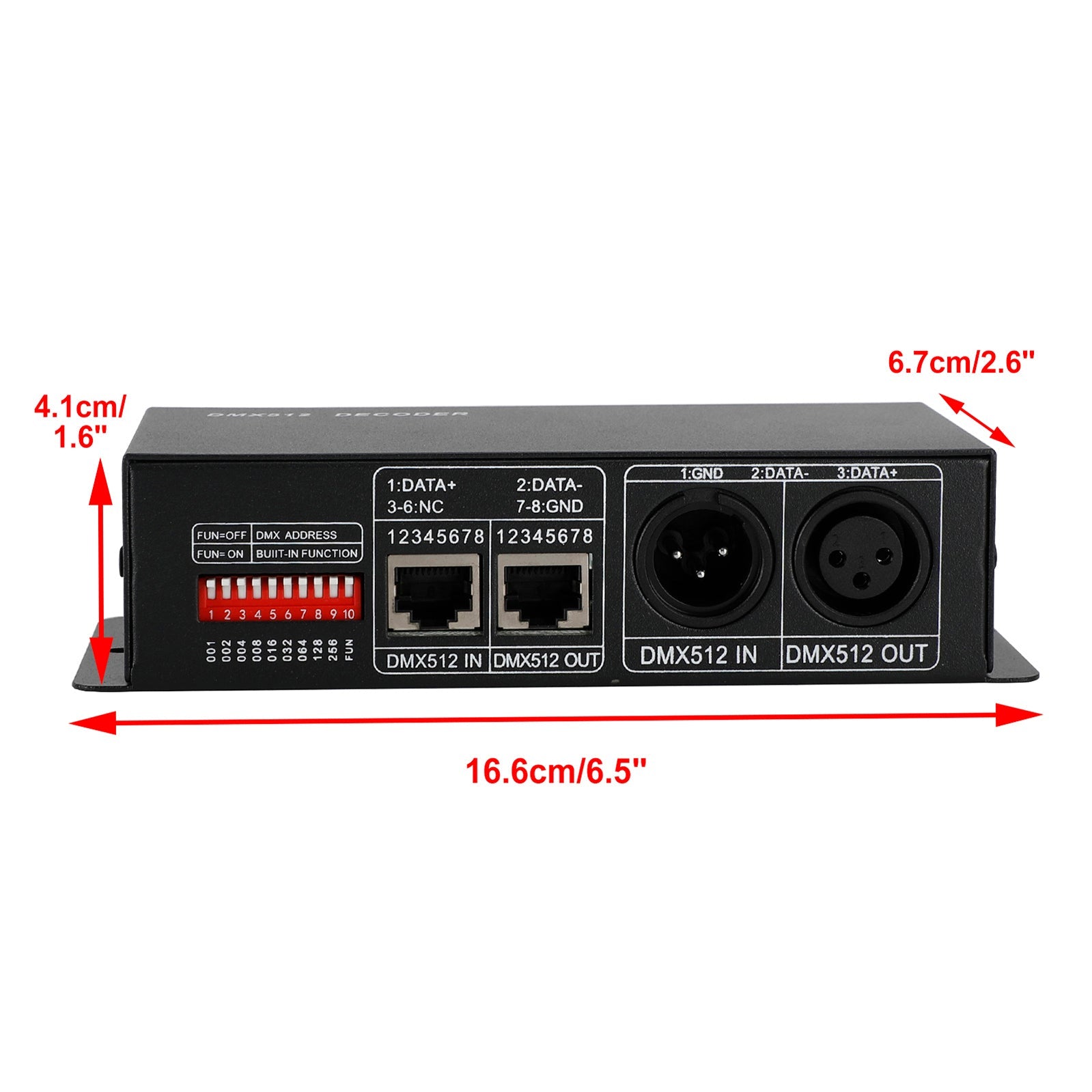 LED RGBW Controller 4x8a avkodare med digital display 4-kanal DMX512-4CH