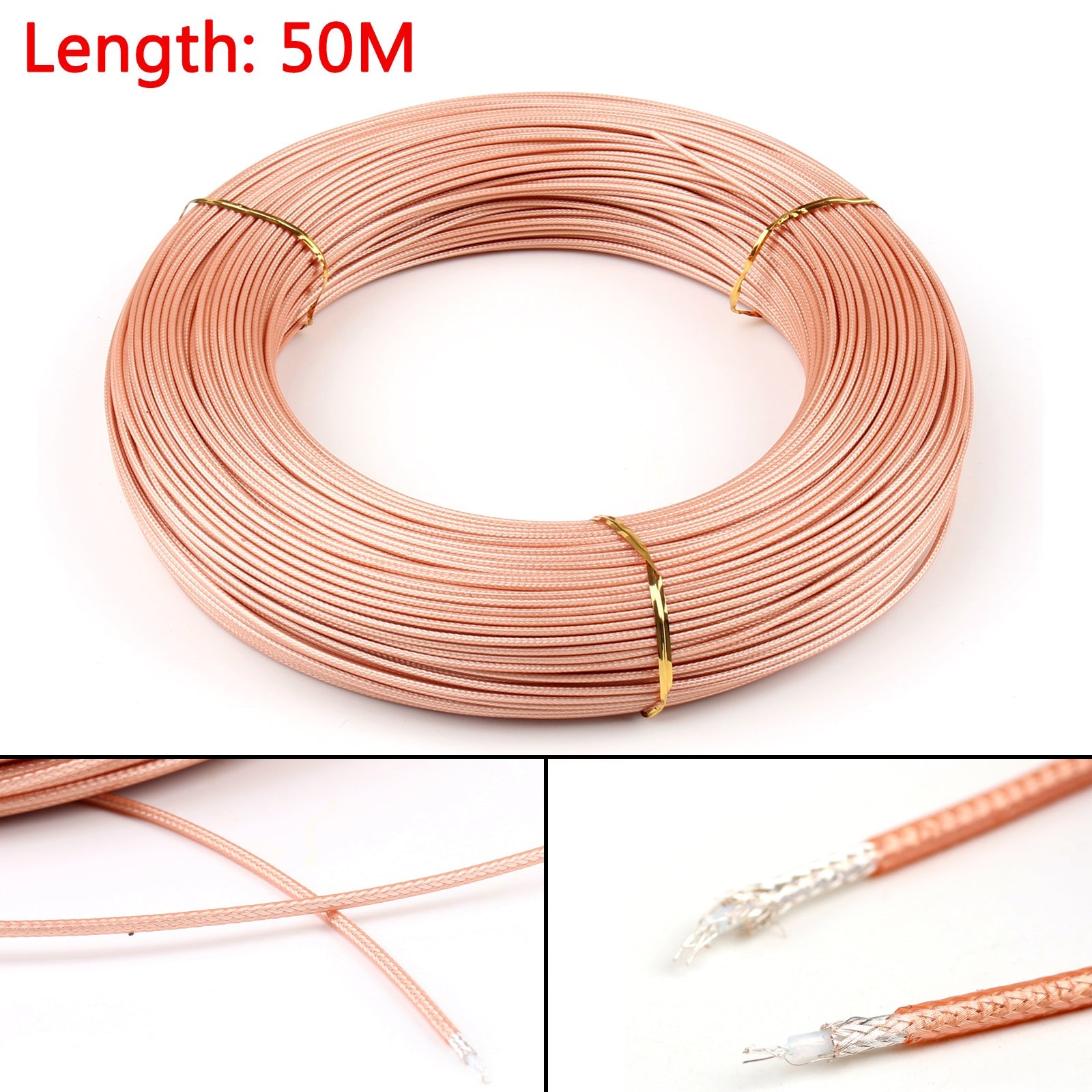 RG316 RF Coax Coaxial Cable Connector 50OHM M17/113 Skjermet pigtail