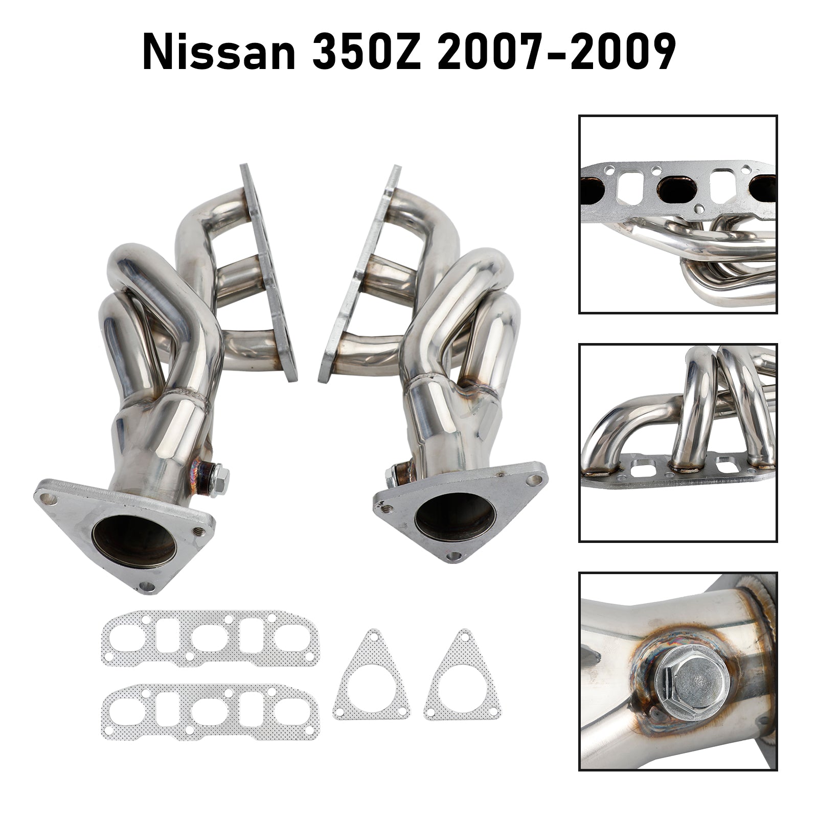 2007-2009 Nissan 350Z 3,5 L En-tête d'échappement en acier inoxydable du moteur