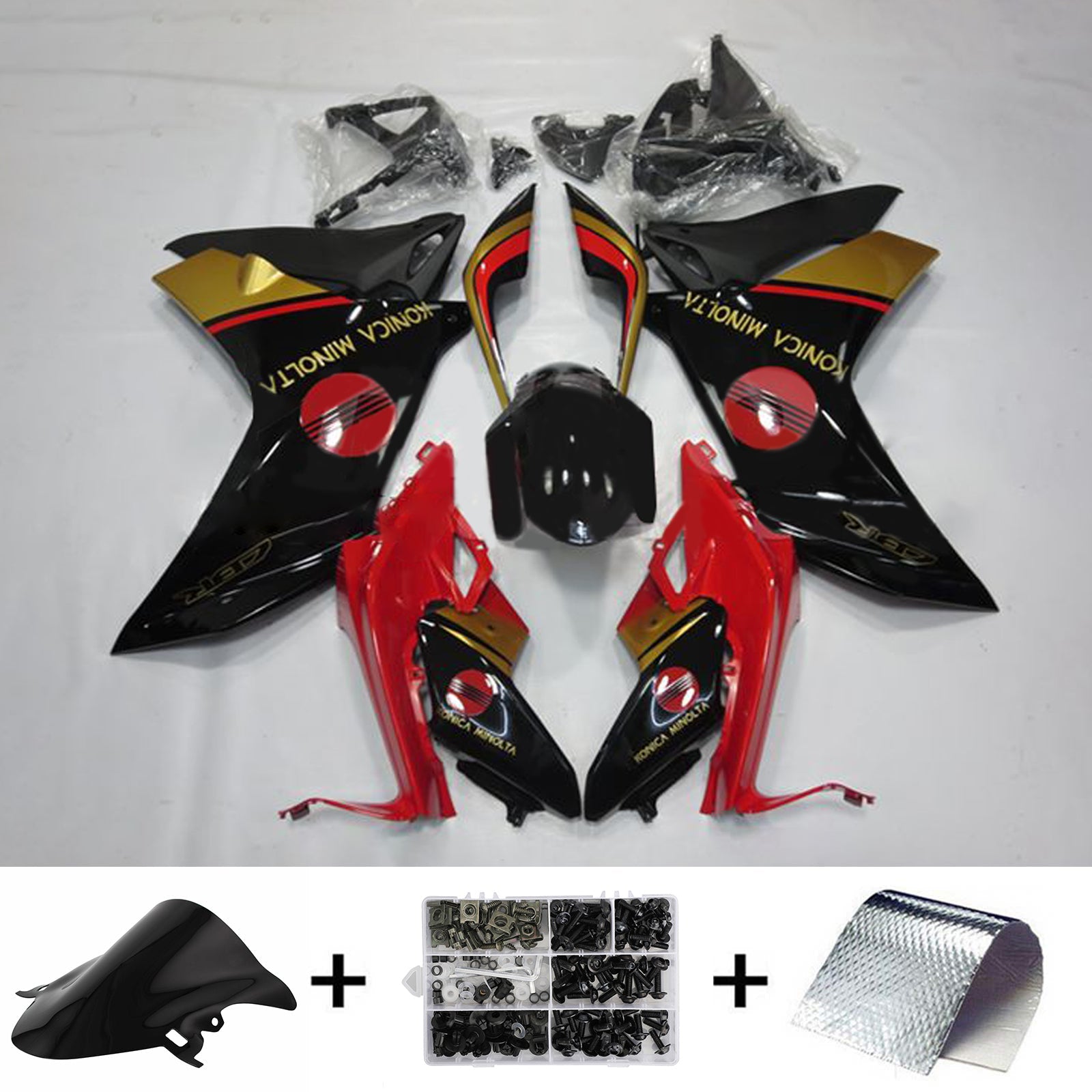 2011-2013 Honda CBR600F Kit de carenado de inyección Carrocería Plástico ABS#114