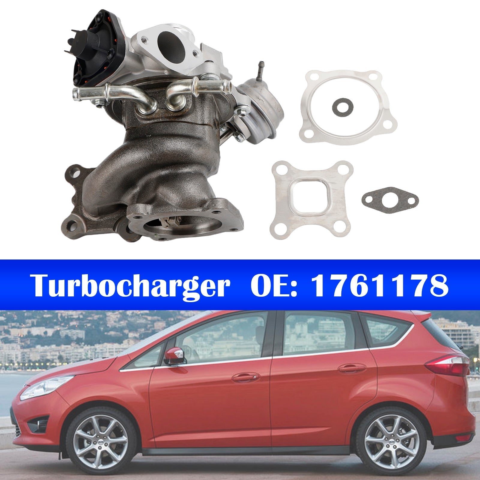 2015-2018 Ford Focus 1.0l Ecoboost Turbo Turbboarger + tesnenia 1761178 1799836