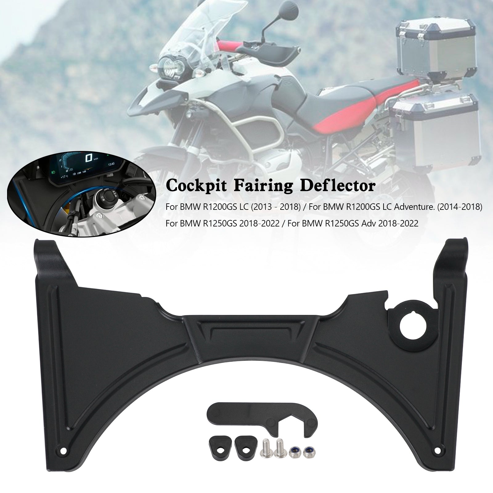 BMW R1200GS LC R1250GS ADV Adventure 2013-2022 Déflecteur de carénage de cockpit