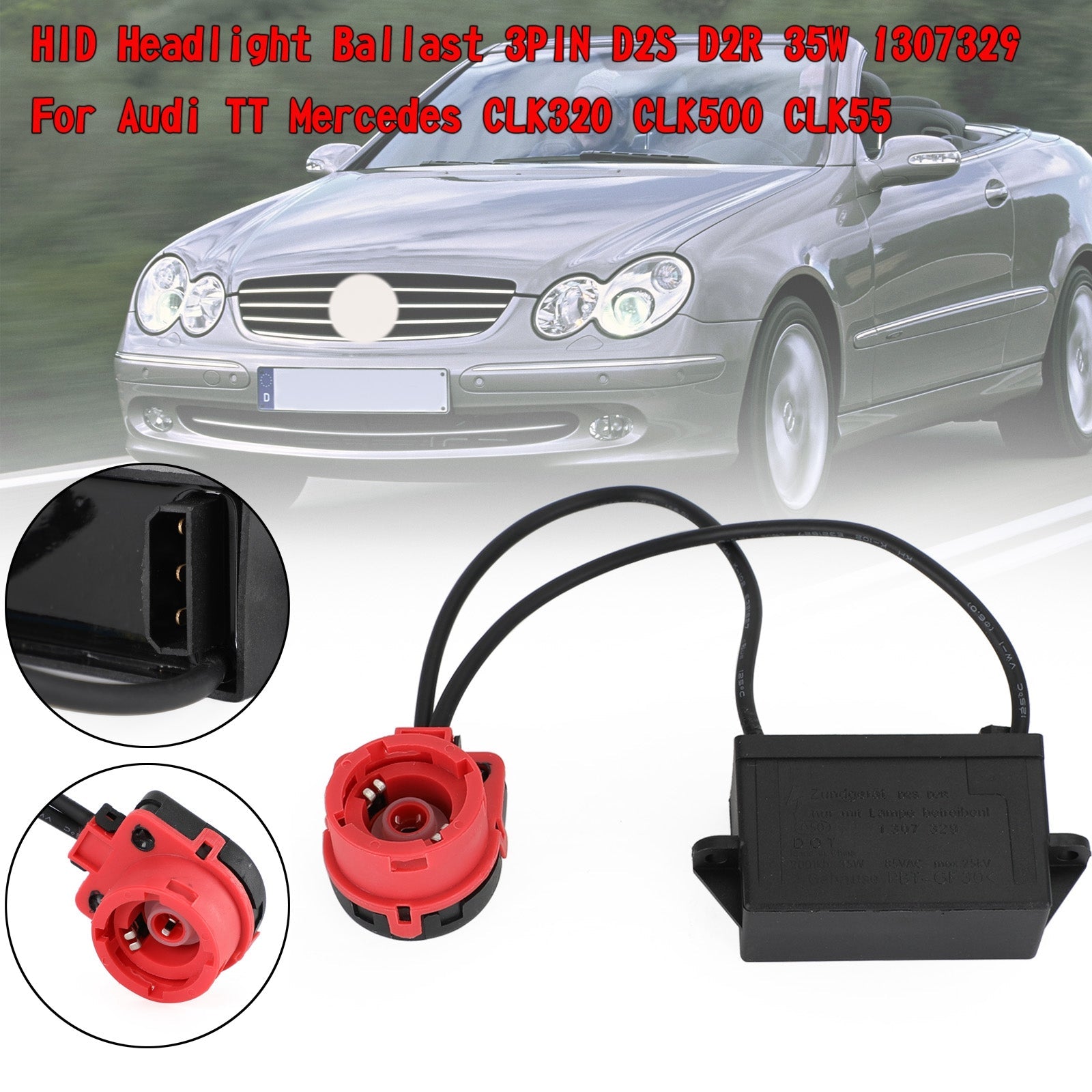 HID svetlometový balast 3pin d2s d2r 35W 1307329 pre Audi Tt Mercedes Clk320 500 generic