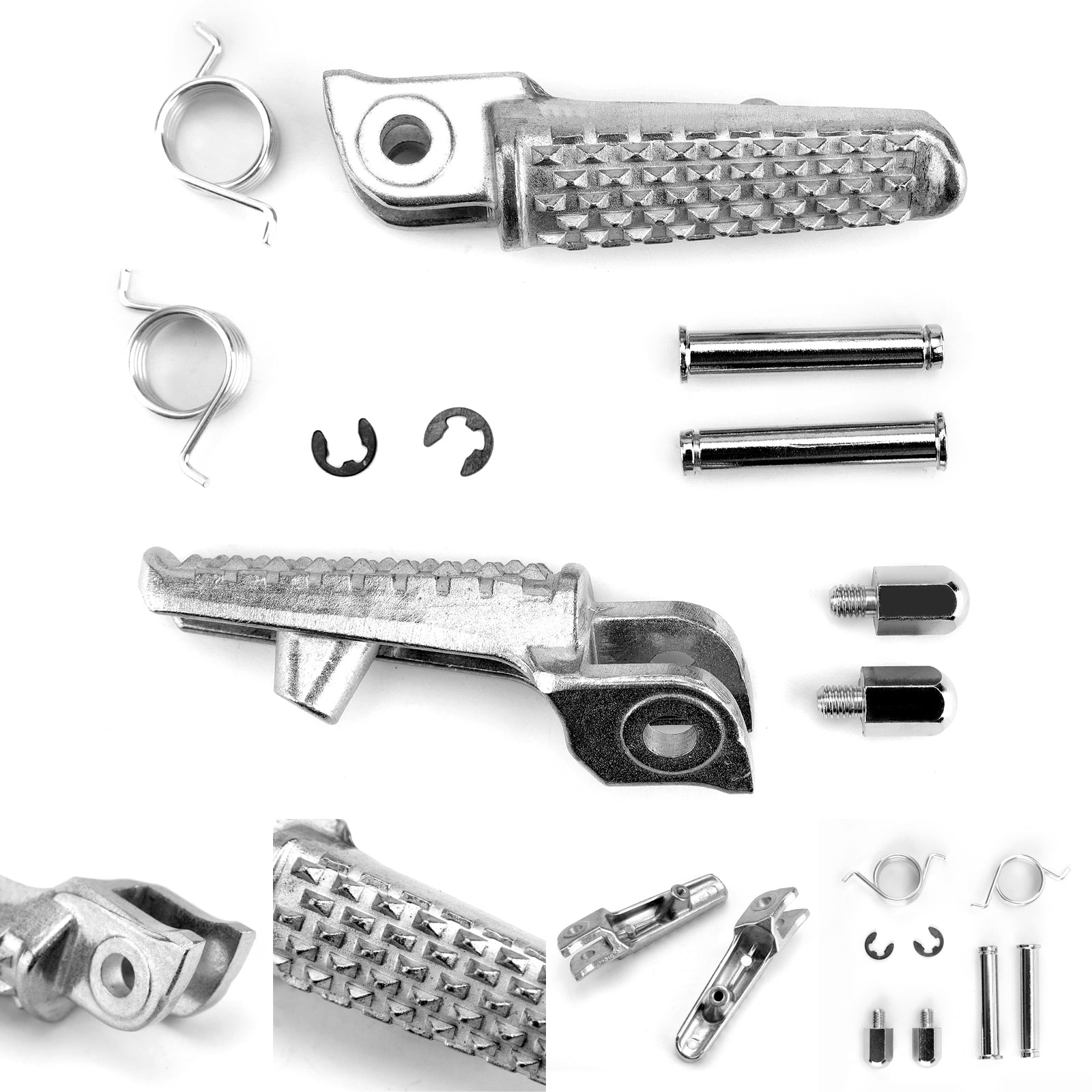 Predná noha Peg Footrest pre Honda CB1000R CBR600RR CBR1000RR VTR1000S Striebro