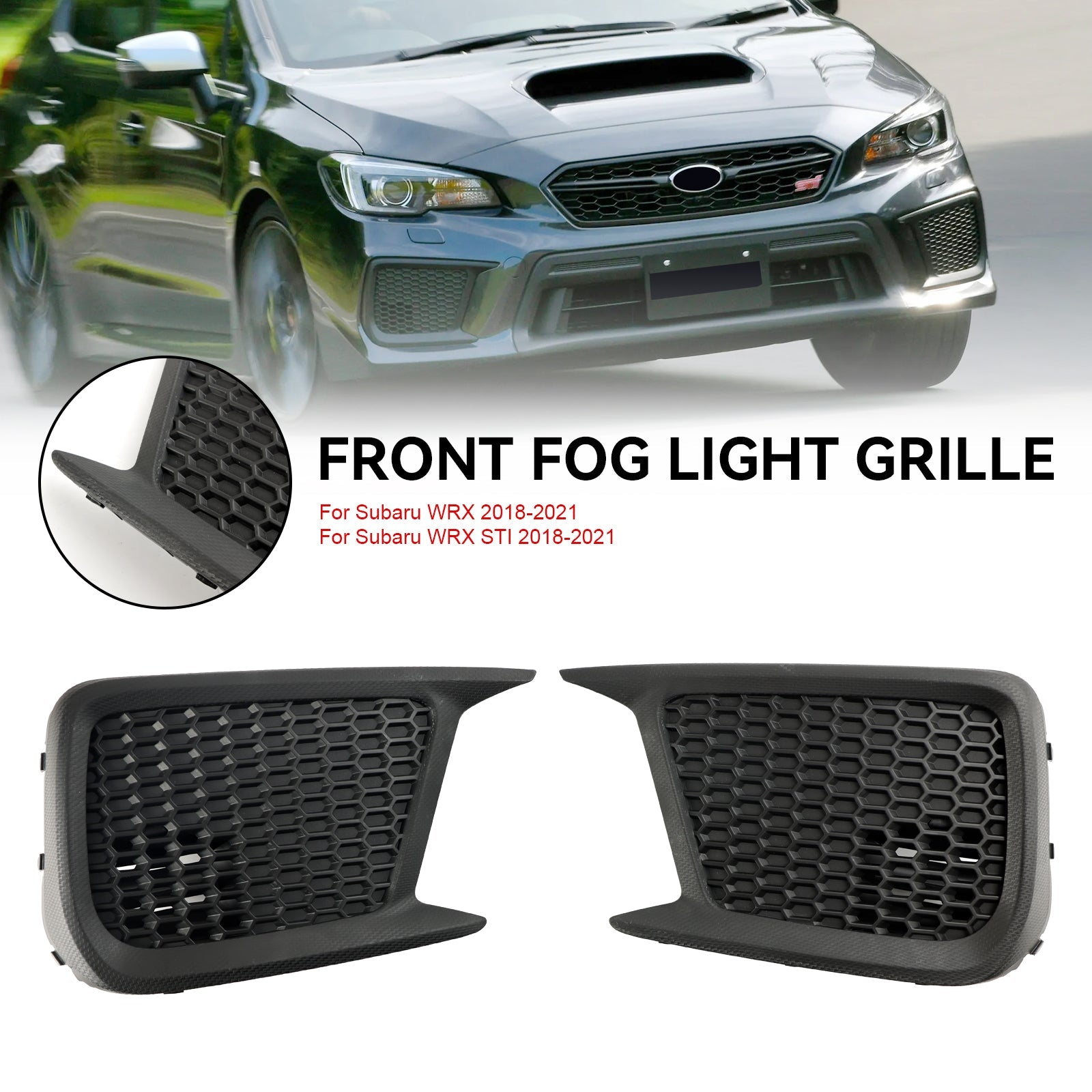 Front Tog Light Bezel 57731VA400 57731VA410 Fit Subaru WRX STI 2018-2021