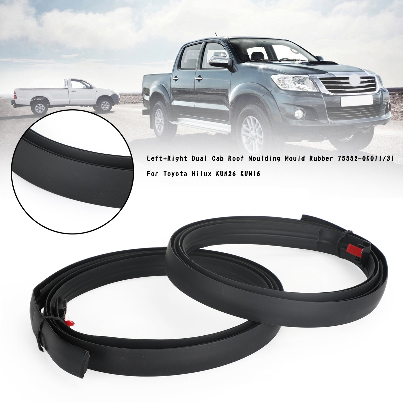 Toyota Hilux KUN26 KUN16 Dvojitá kabína strešná forma gumy 75552-0k011/31