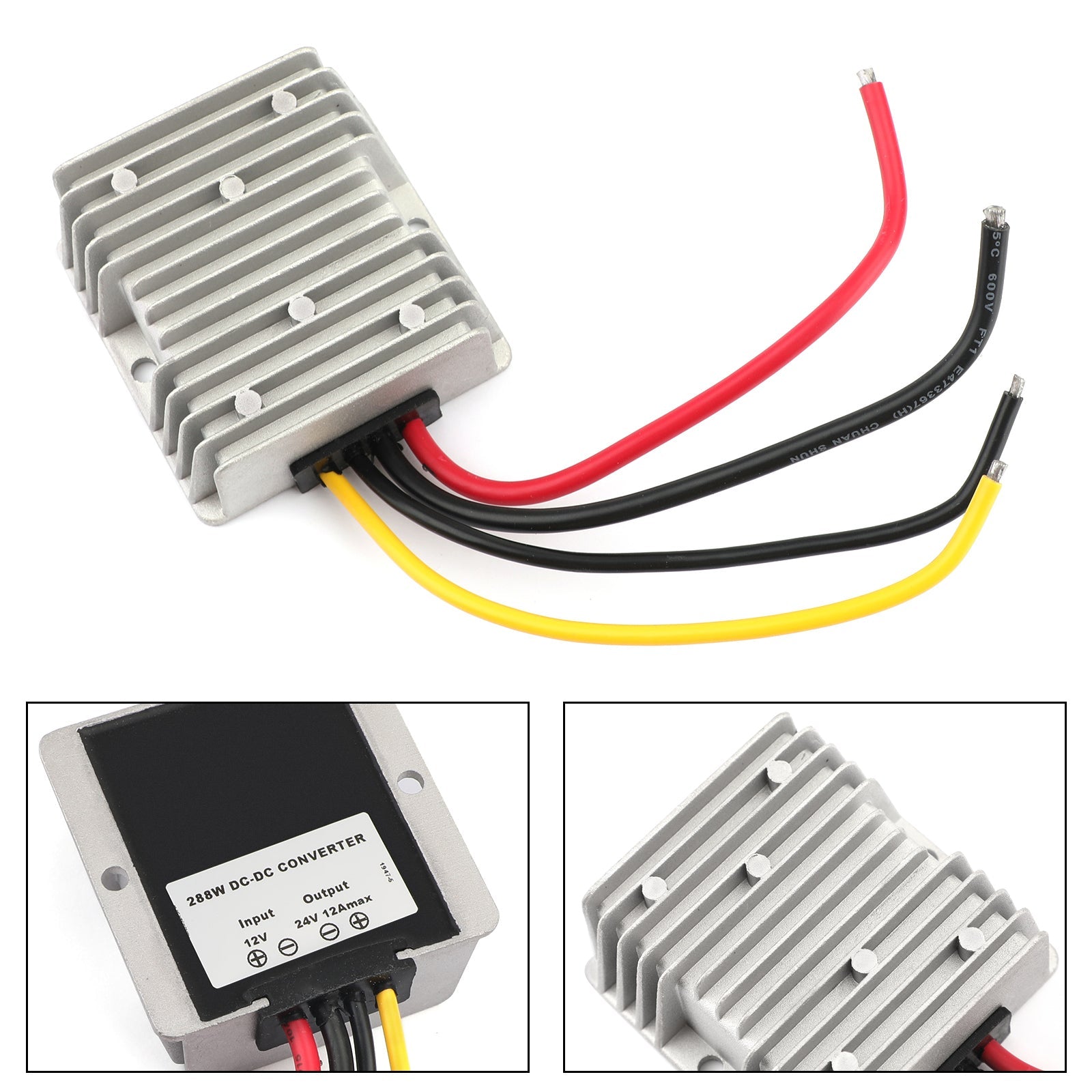 Régulateur de convertisseur cc 12V à 24V 288W, Module élévateur d'alimentation étanche