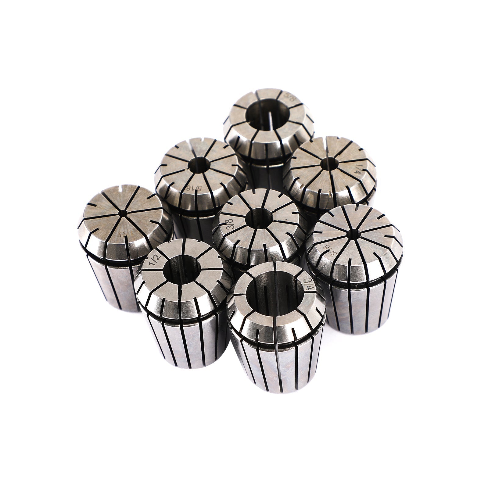 8pcs ER32 Spring Collet Set for CNC Milling Lathe Tool Graving Machine Steel