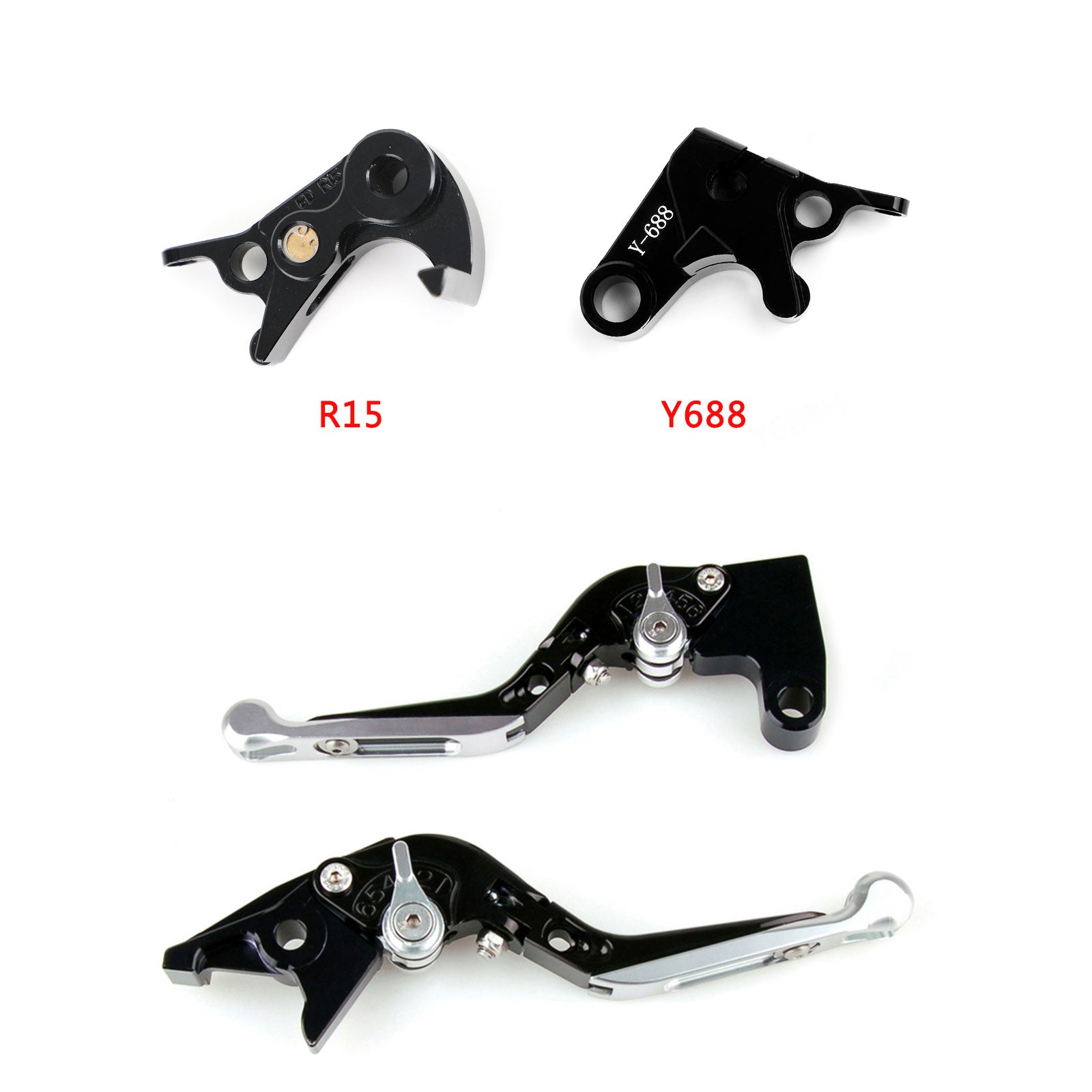 Justerbar kopplingsbromsspak för Yamaha YZF R1/R1M/R1S 15-2021 YZF R6 17-2020 Generisk