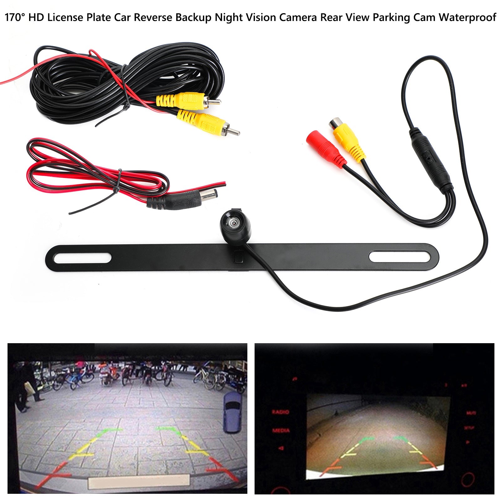 170º HD Auto Achteruit Back-up Nachtzichtcamera Achteruitrijcamera Parkeercamera Waterdicht Algemeen