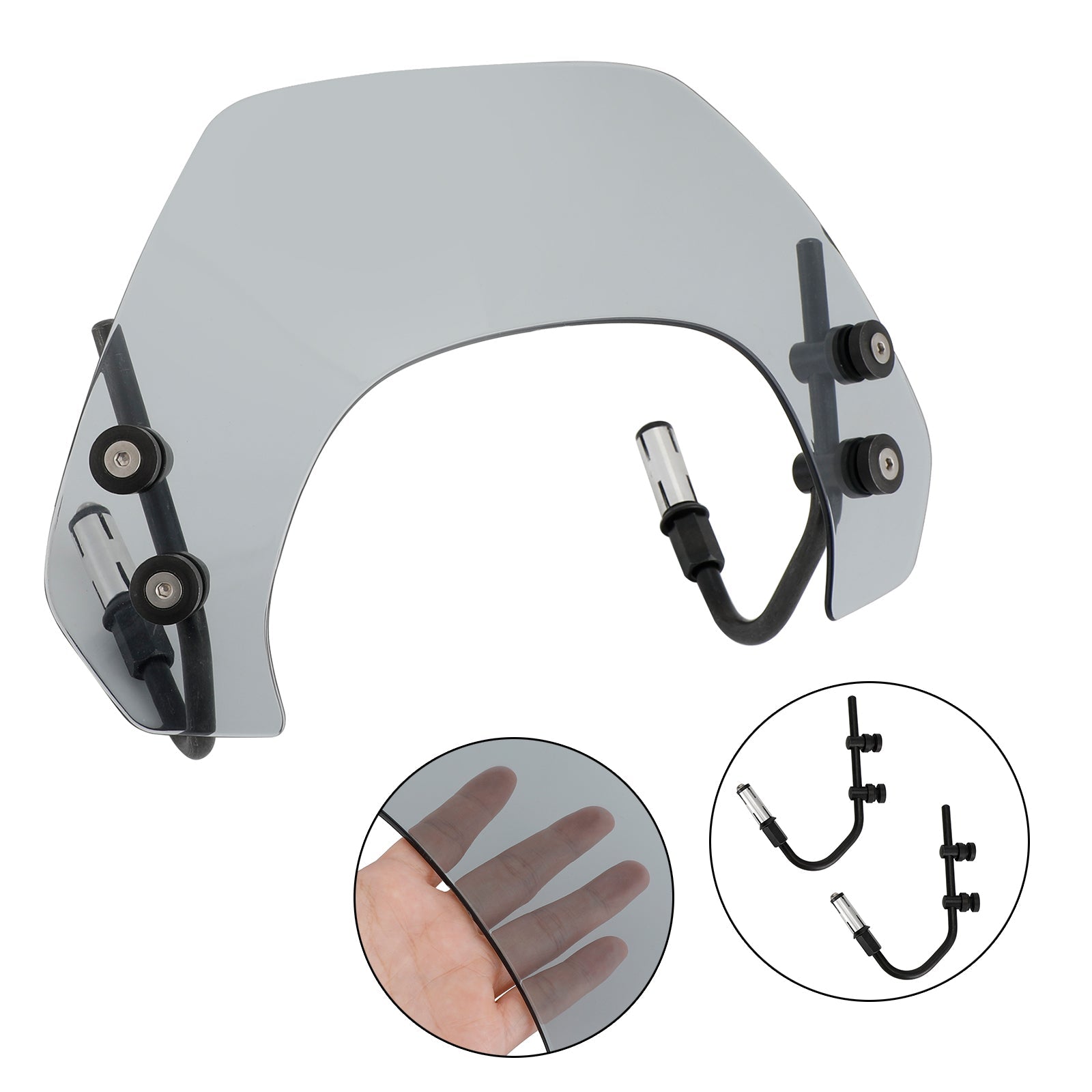 Short Motorcycle Windshield WindScreen fit for Vespa Sprint 150 2016-2023