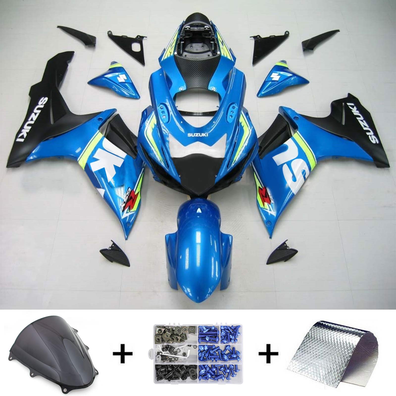 2011-2024 Suzuki GSXR 600/750 K11 Amotopart Injeksjon Fairing Kit karosseri plast ABS #101