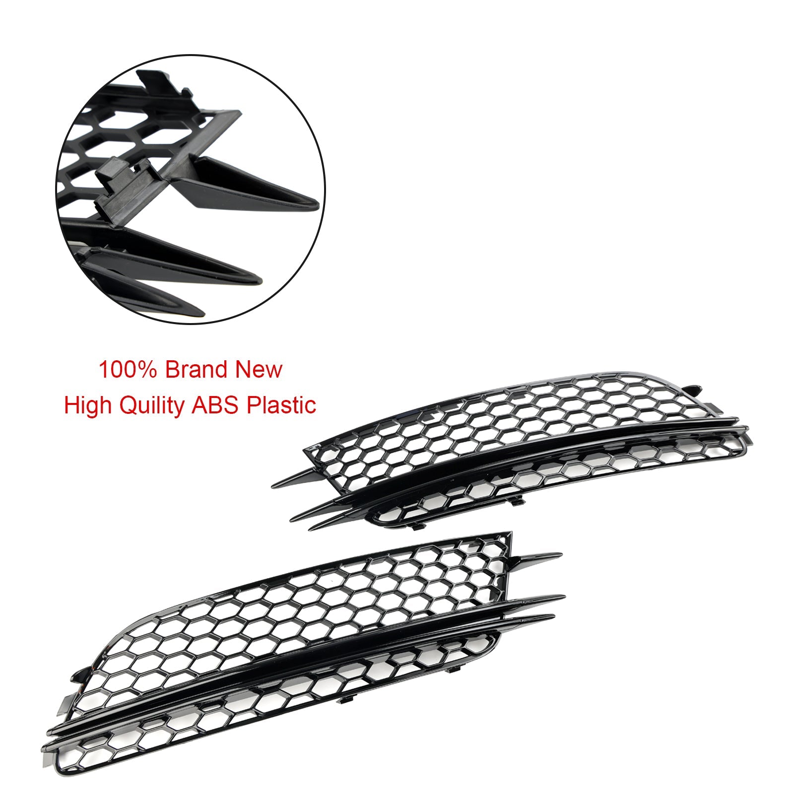 2012-2015 Audi A6 4G C7 2 pièces couvercle de phare antibrouillard avant lunette calandre de pare-chocs