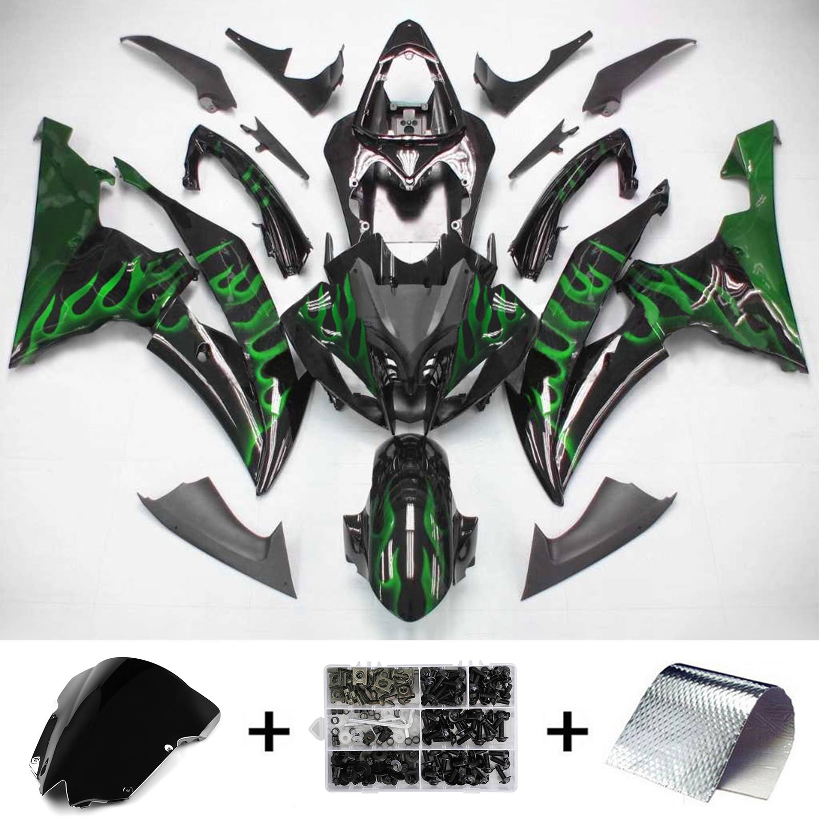 2008-2016 YAMAHA YZF 600 R6 AMOTOPART INJEKTION FAIRING KIT BOODYWORK PLAX ABS #118