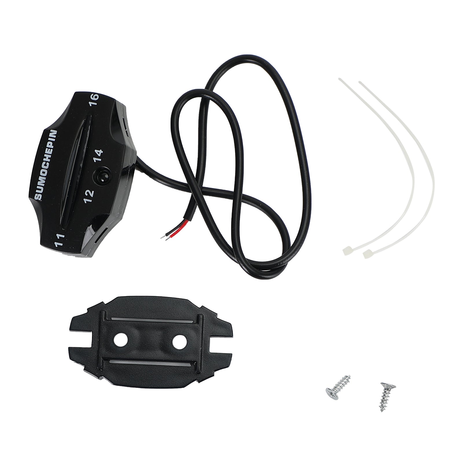 1 st 12V Motorcykelskoter LED Display Voltmeter spänning Guage Volt Testare