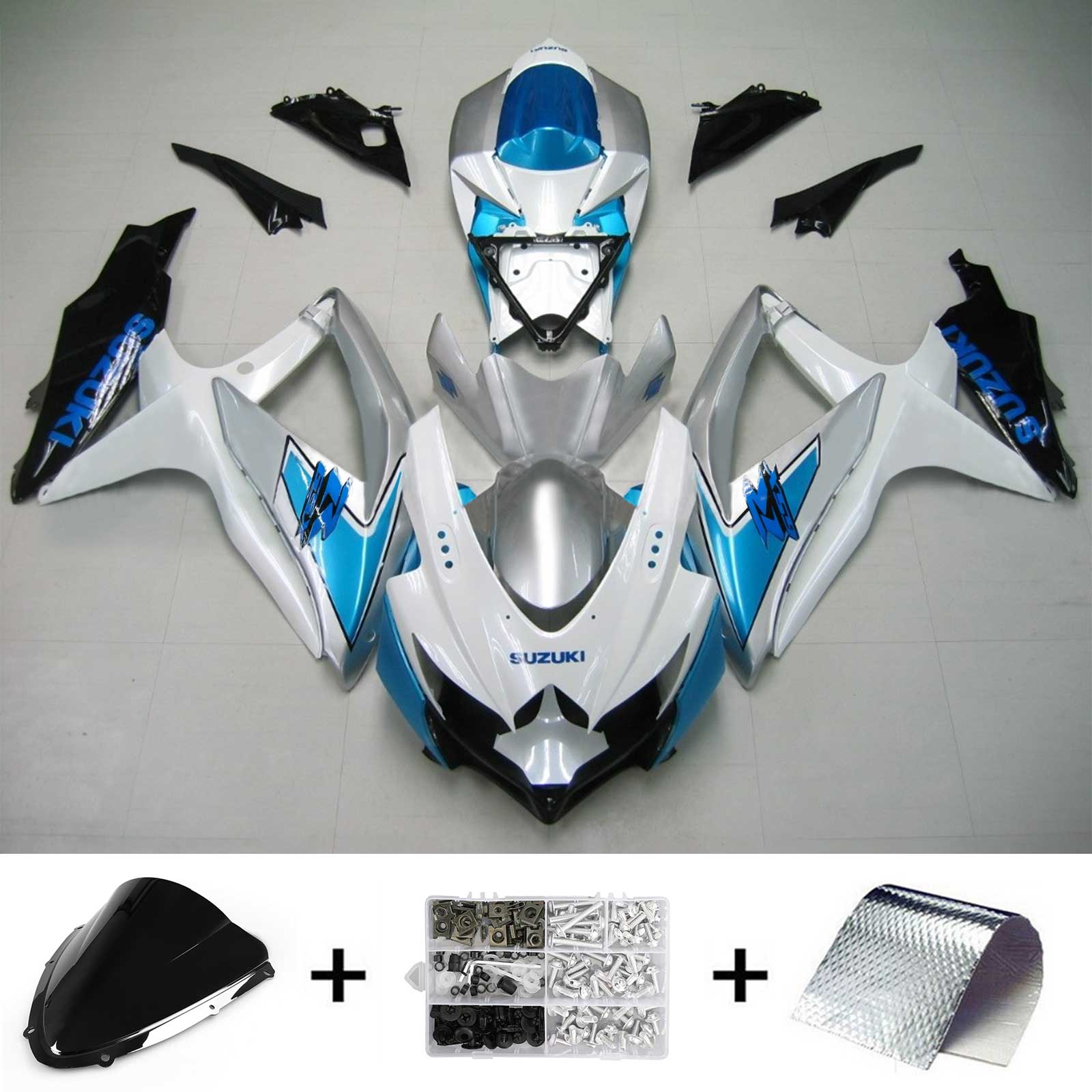 2008-2010 Suzuki GSXR 600/750 K8 AMOTOPT INJECÇÃO KIT BOYWORK ABS #131