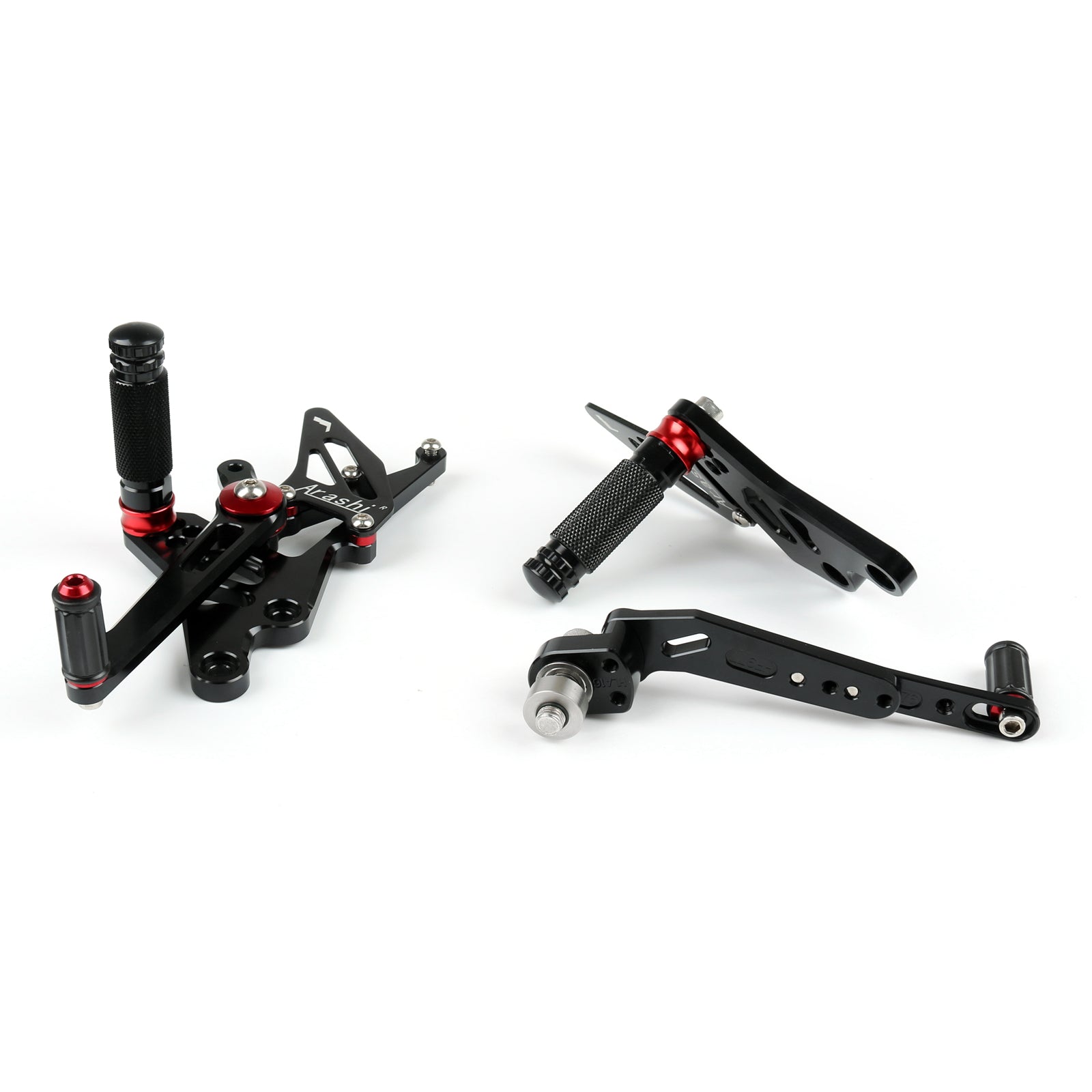 CNC Verstelbare Achteren Geplaatste Voetsteun Peg Achter Set Voor Suzuki GSXR1000 2009-2016 Zwart Generiek