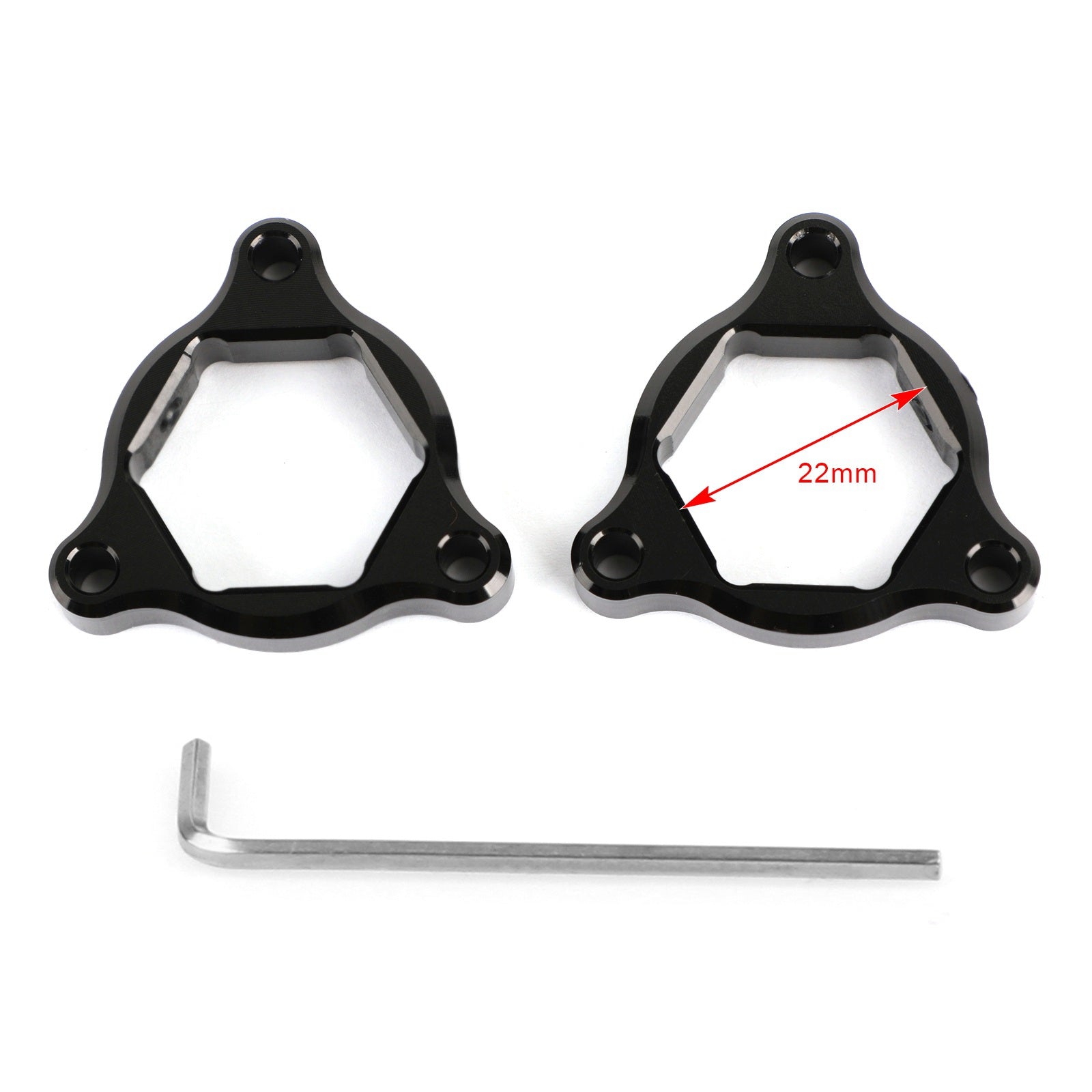 Gaffel före justerare svart 22mm passar för Kawasaki Z1000 03-06 ZX636 Ninja 650R Generic