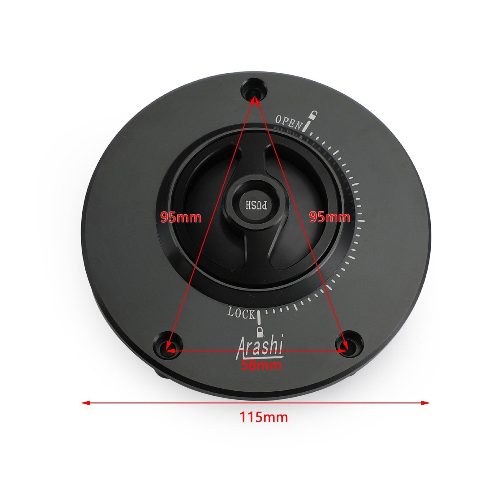 CNC bezkľúčový palivový plynový uzáver čiernej fit pre Honda CBR600RR CBR1000RR 2004-2019