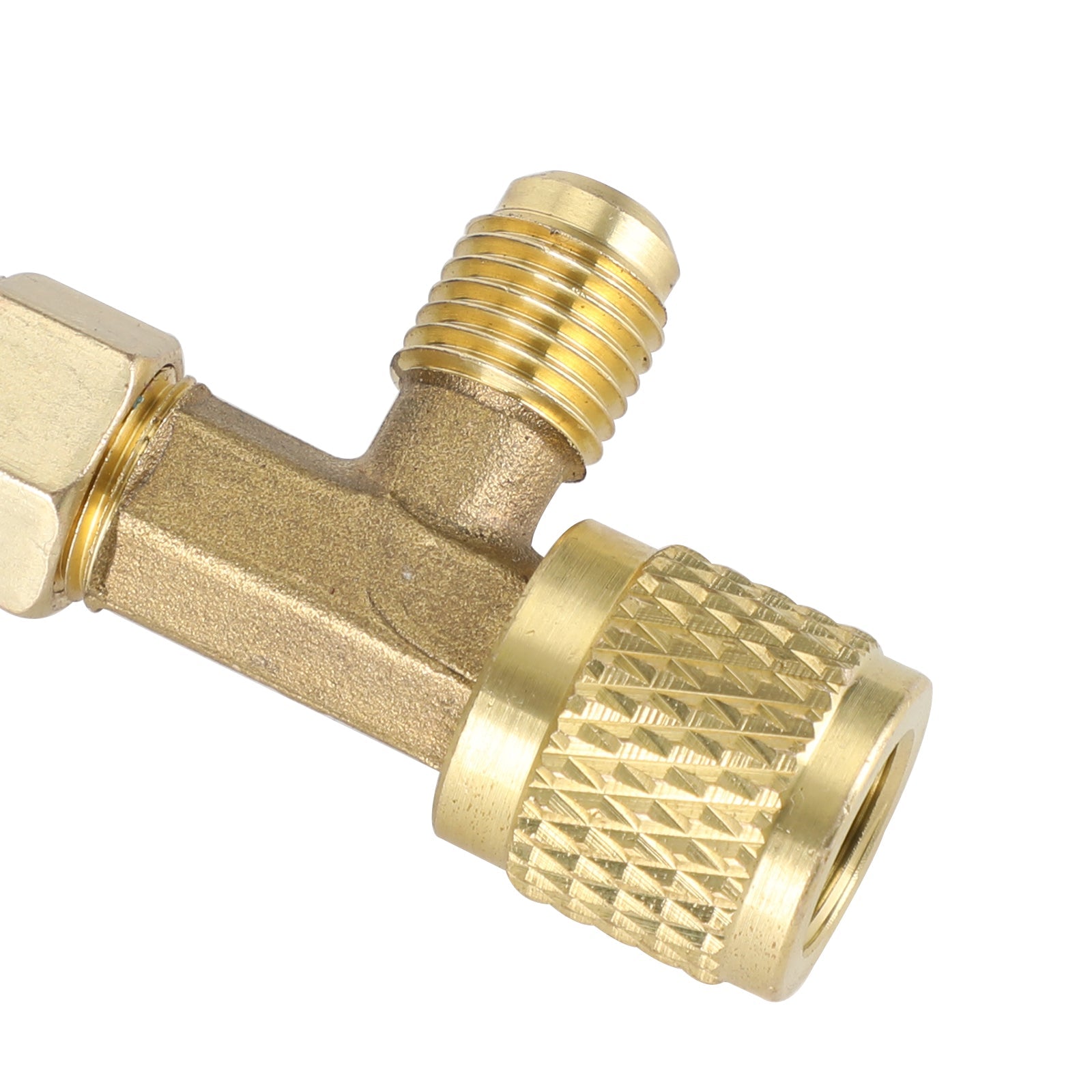 Pour R22 R134A R410A, le réfrigérant à gaz AC peut appuyez sur l'ouvreur de bouteilles de soupape 1/4Sae Green