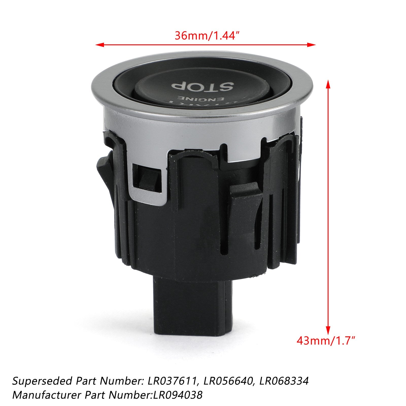 Land Rover Sport Start Stop Motor stlačte tlačidlo Spínač tlačidla LR094038 Generic