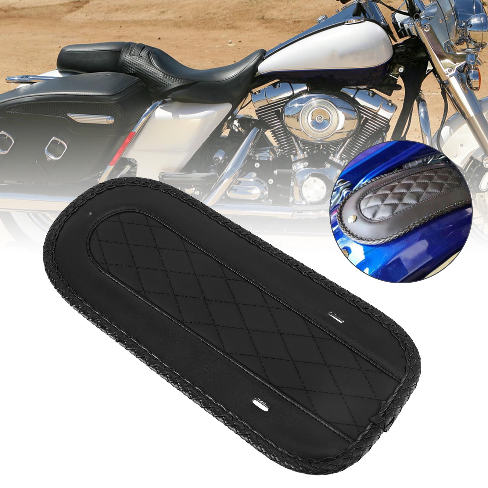 Achterspatbordslab PU-leer solozadel voor Touring Road Glide FLHX 2008-2020