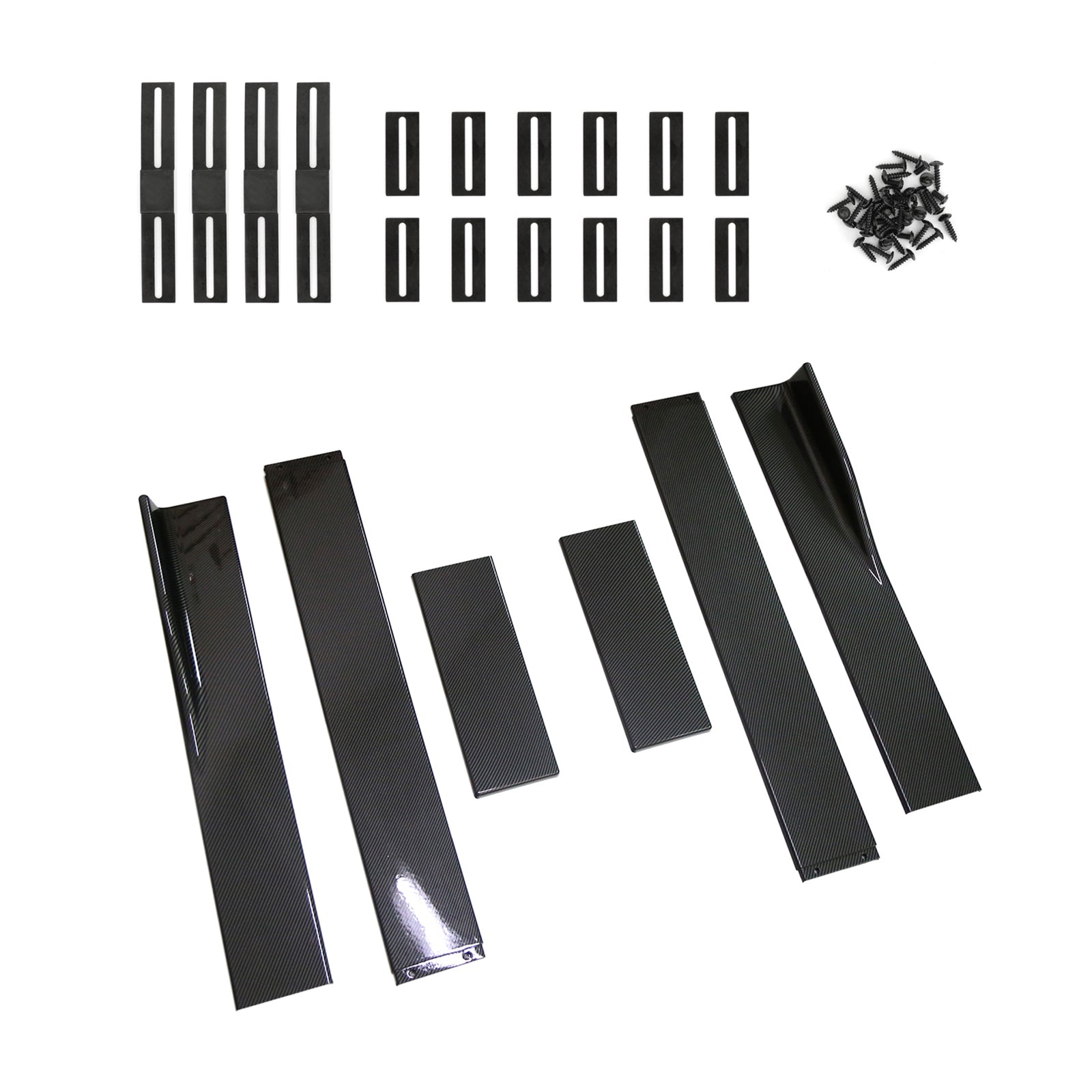 86.6" Extensions de jupes latérales universelles, séparateurs de bas de caisse, aspect fibre de carbone générique