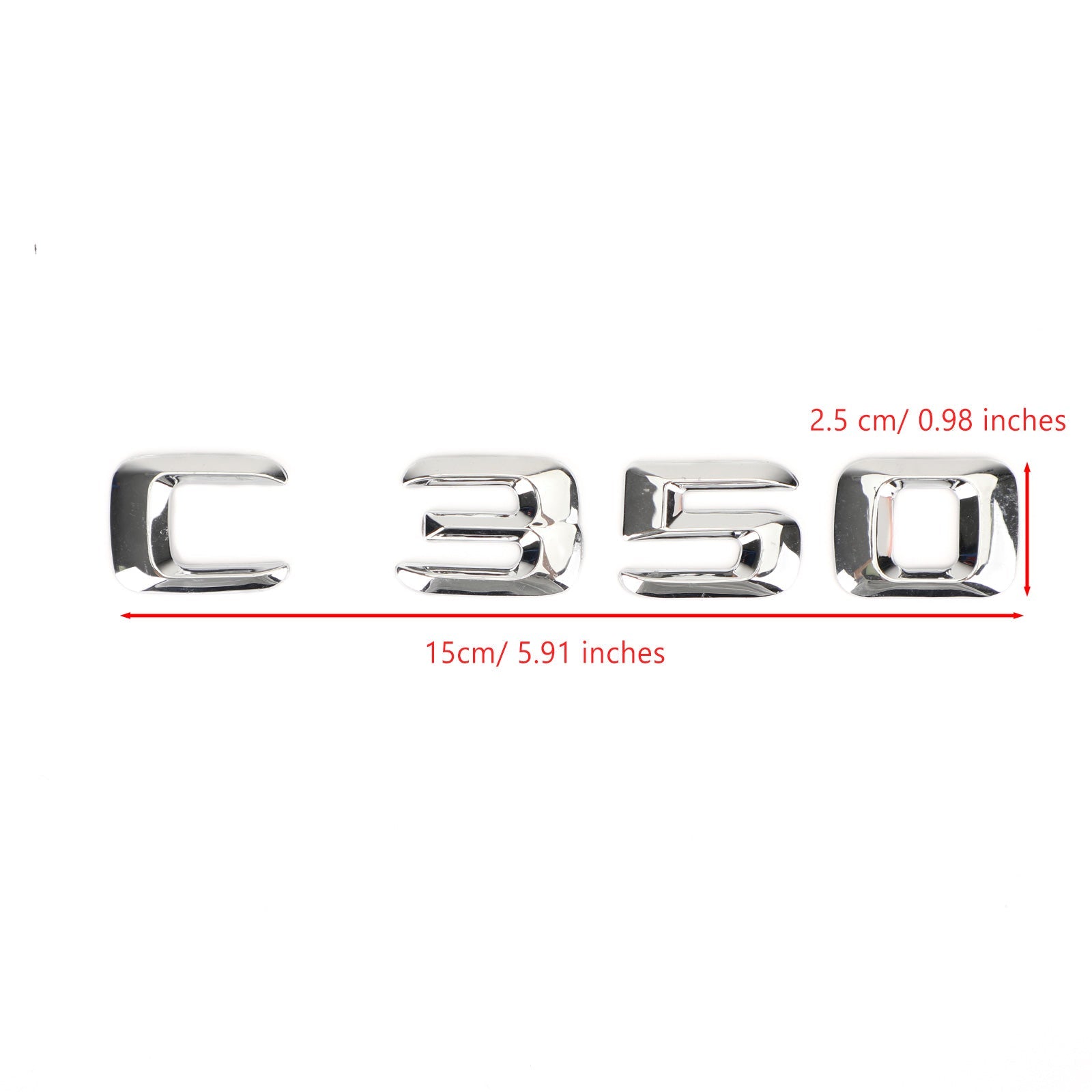 Mercedes C350 bakre stam emblem märke typskylt dekal bokstäver nummer