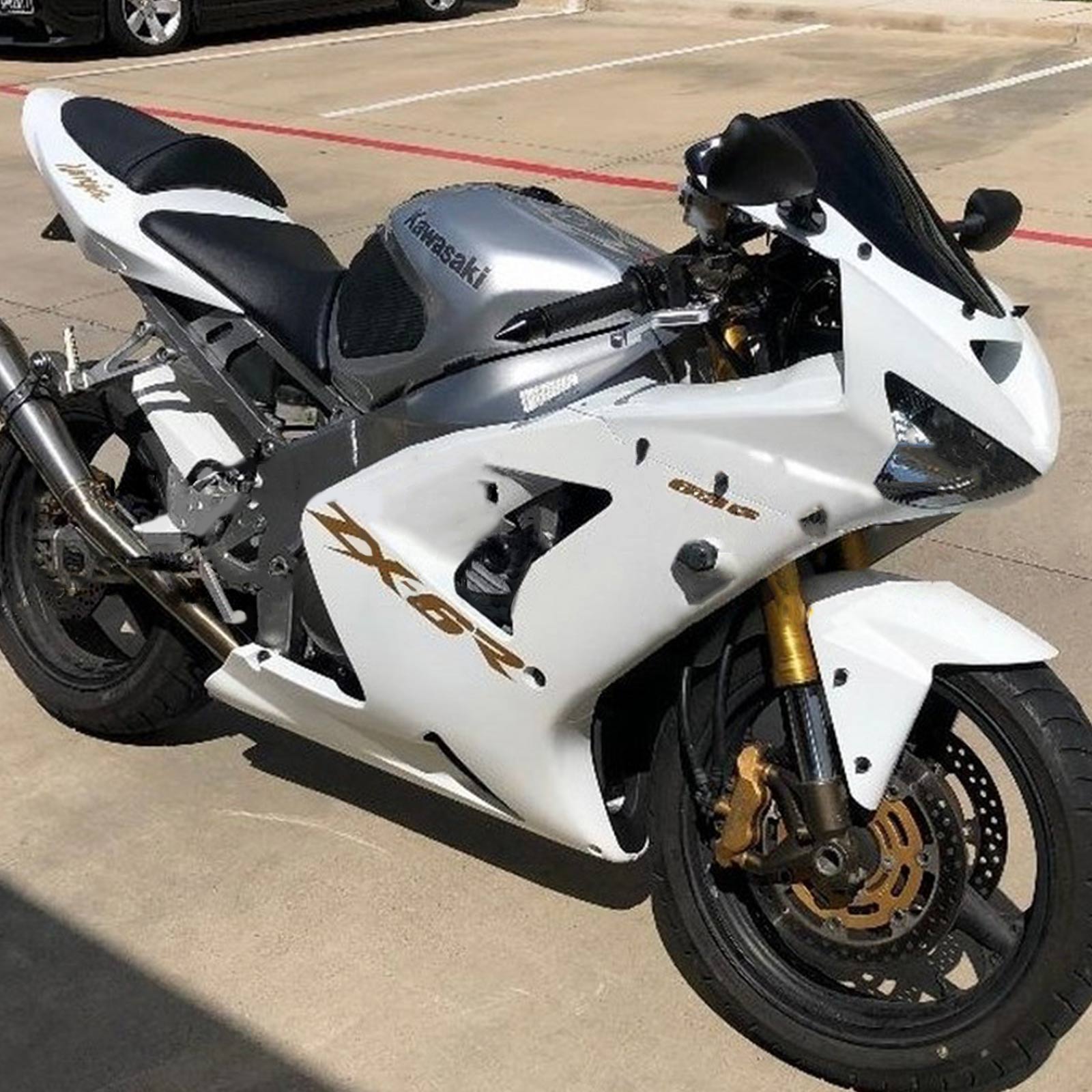 2003-2004 Kawasaki ZX6R 636 Amotopart vstrekovacia kapotaová súprava karosérií Plast ABS #107