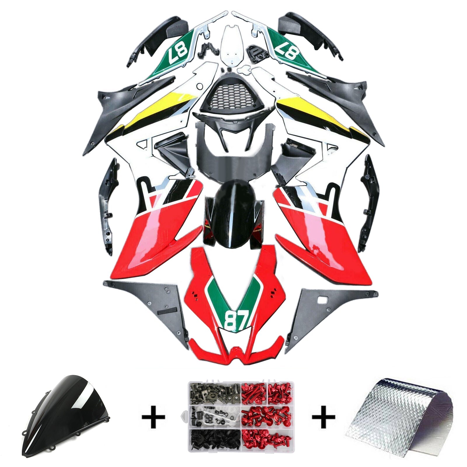 2009-2015 Aprilia RSV4 1000 Kit de carénage Kit de carrosserie Plastique Abs