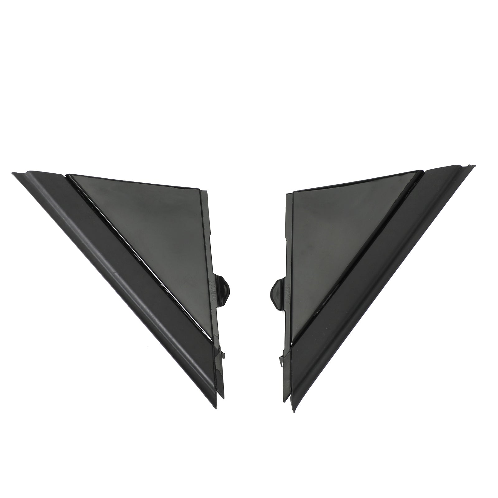 Negro brillante izquierda & Molduras de cubierta de bandera para espejo retrovisor derecho para Fiat 500 2012-2017 (genérico)
