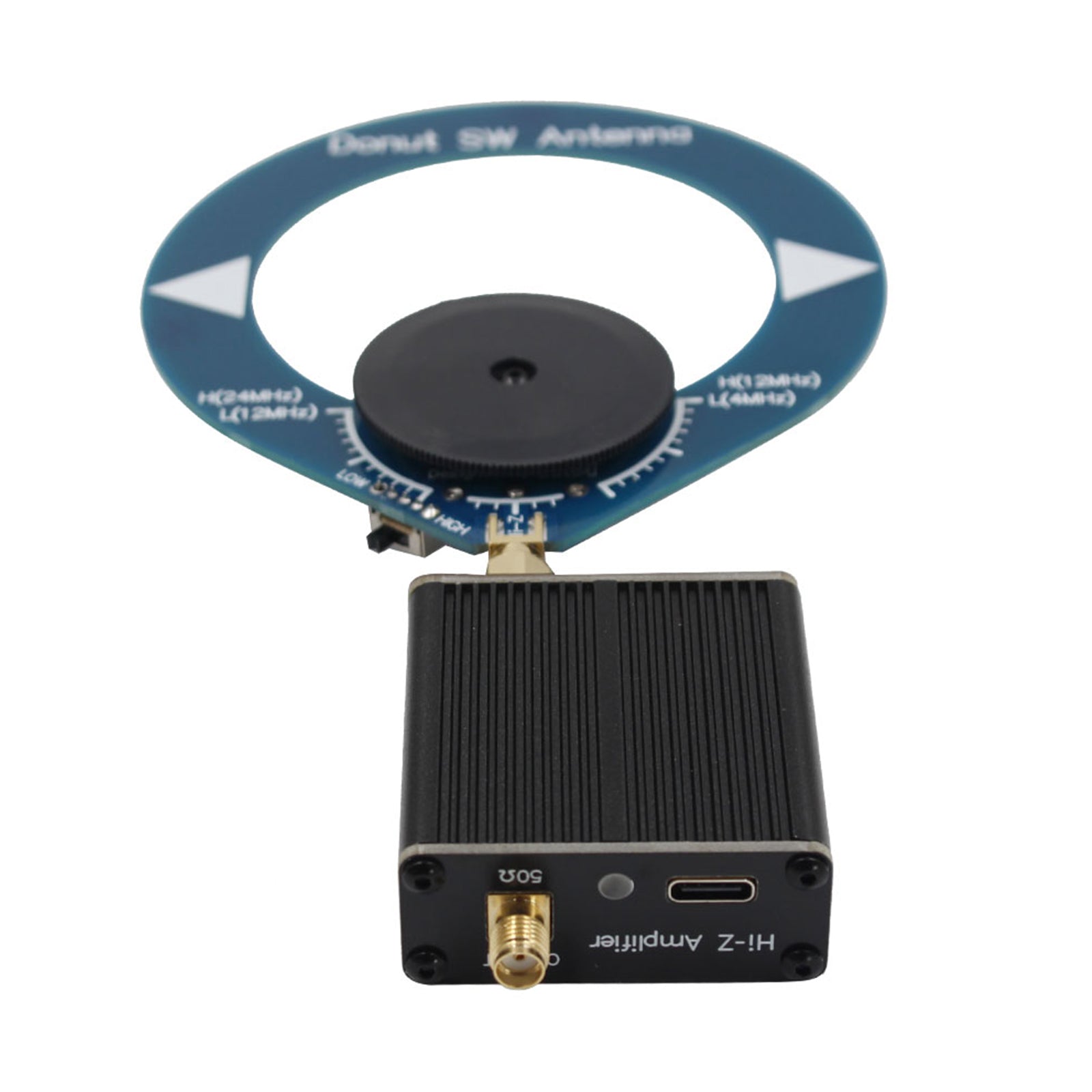 Amplificateur à haute impédance pour SDR Walkie Talkie Donut Am MW/SW Antenne Hackrf One