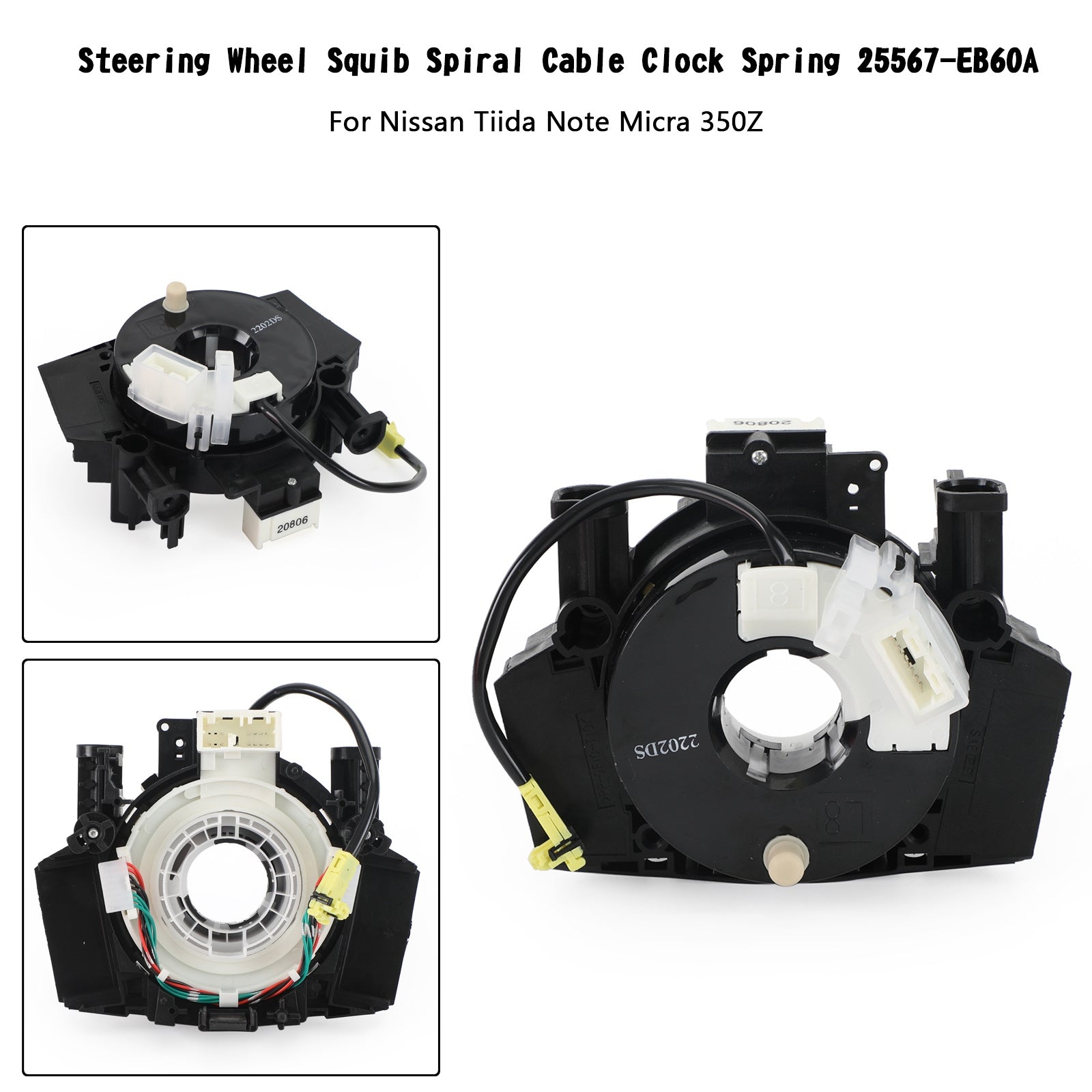 Nissan tiida poznámka Micra 350Z Squib Spiral Cable Clock Spring 25567-EB60a