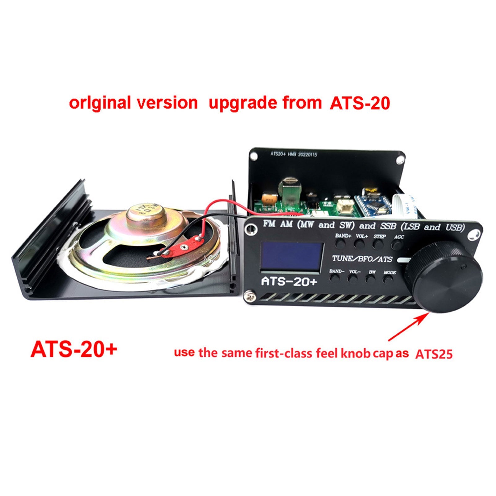 Nieuwe ATS-20+ Si4732 All Band DSP-radio-ontvanger FM LW MW SW met 2.4" Aanraakscherm