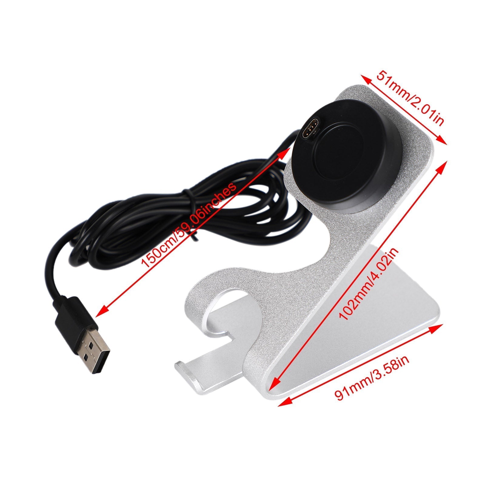 Charger Dock Holder för Fenix 5/6 Plus föregångare 935/945 Titta på tillbehör grå