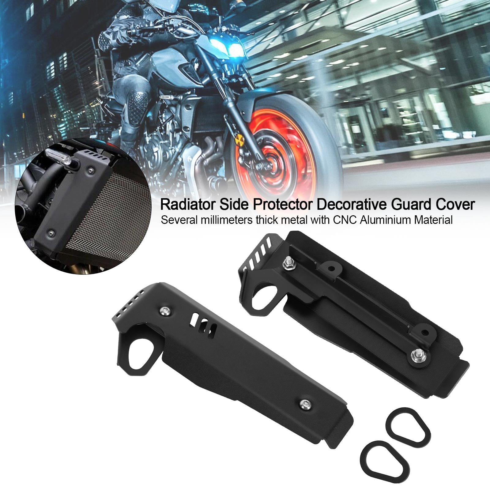 Kylare sidskyddsskydd för Yamaha MT-07 FZ-07 2021-2022 Generisk