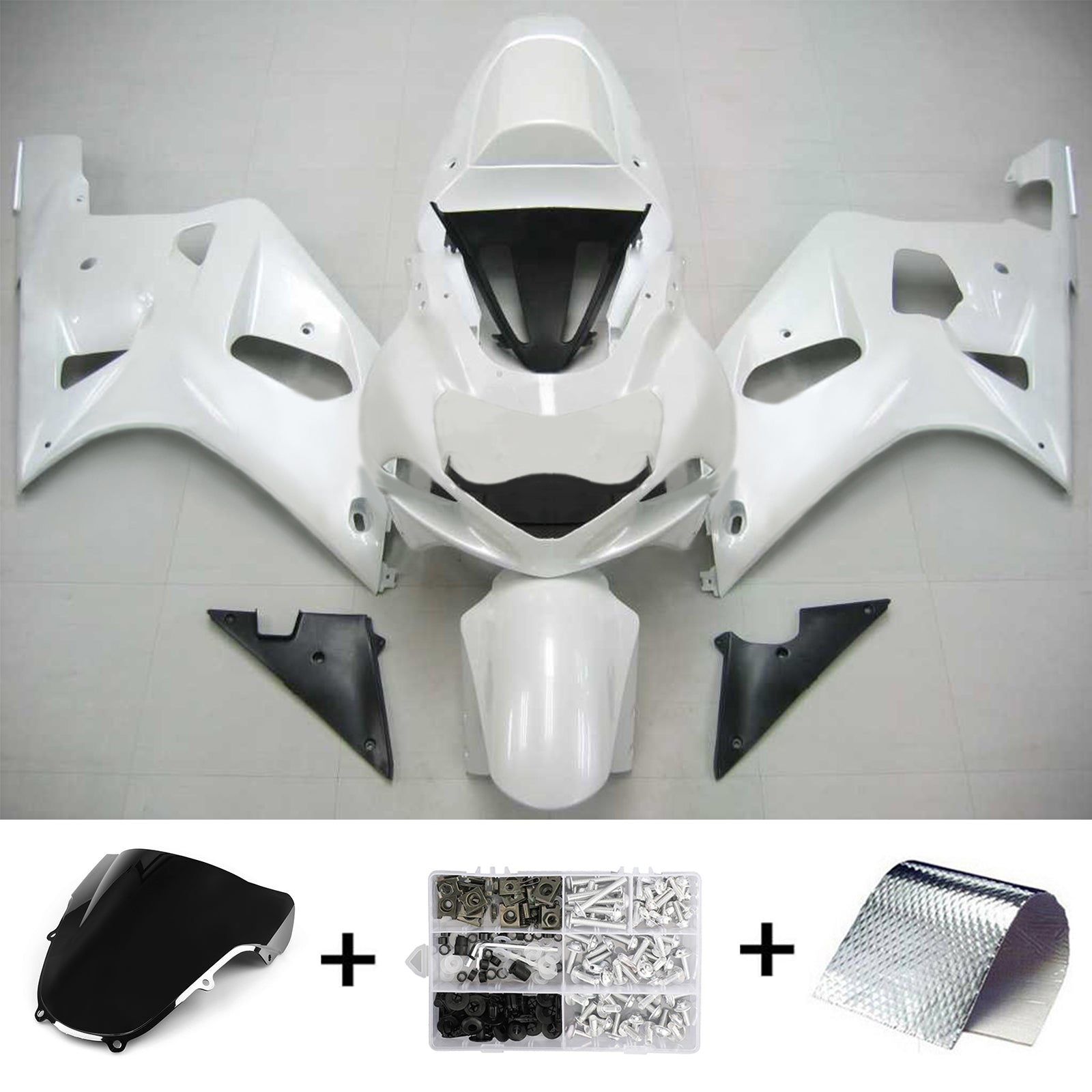 2001-2003 Suzuki GSXR600 K1 injektionsmässa kit Bodywork Plastic ABS #101 AMOTOPART
