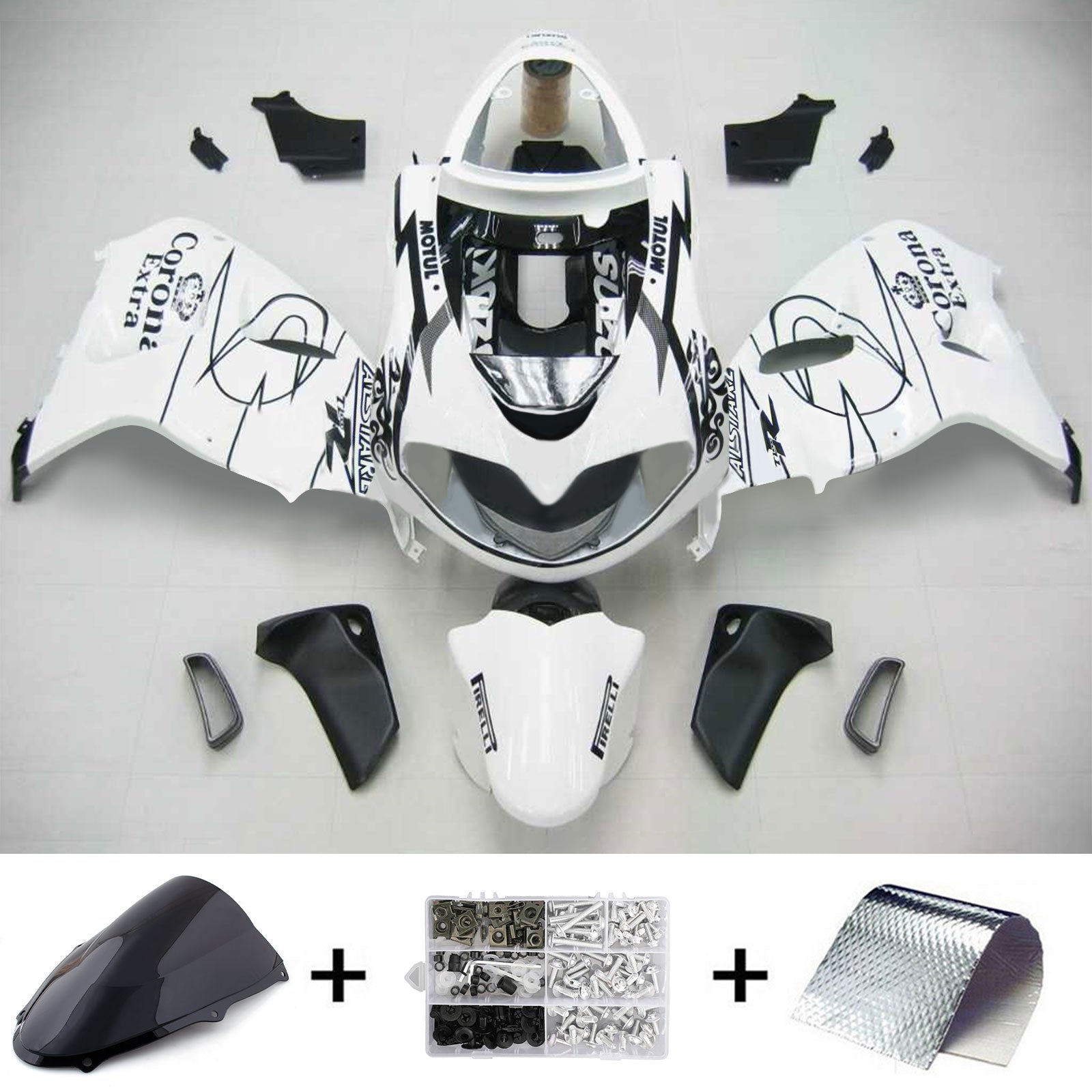 1998-2003 Suzuki TL1000R Amotopart Injeksjon Fairing Kit Bodywork Plast Abs #103