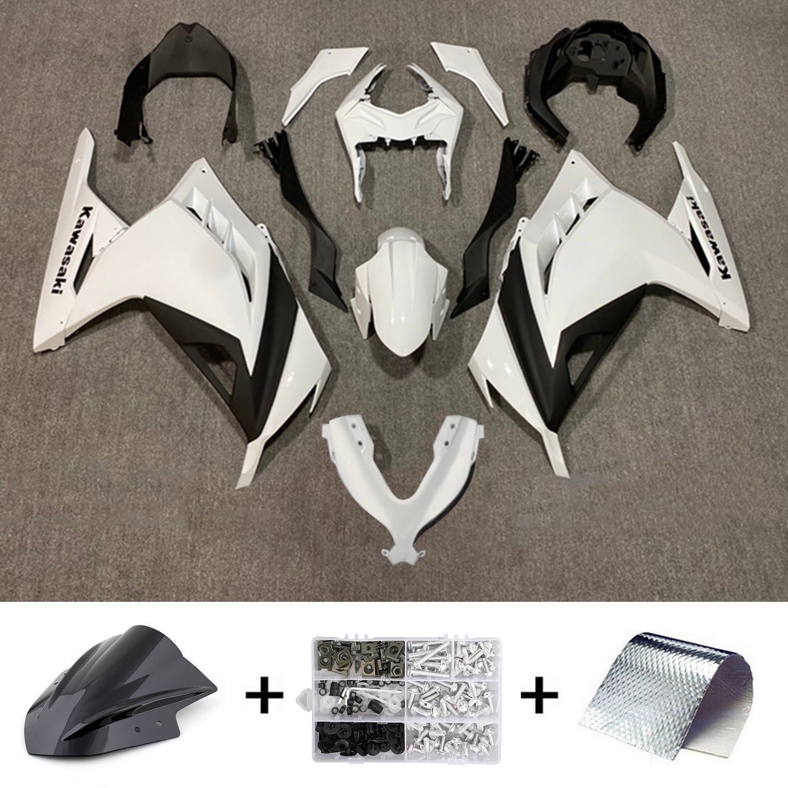 Kit de carénage d'injection Kawasaki EX300/Ninja 300 2013-2024, carrosserie en plastique ABS