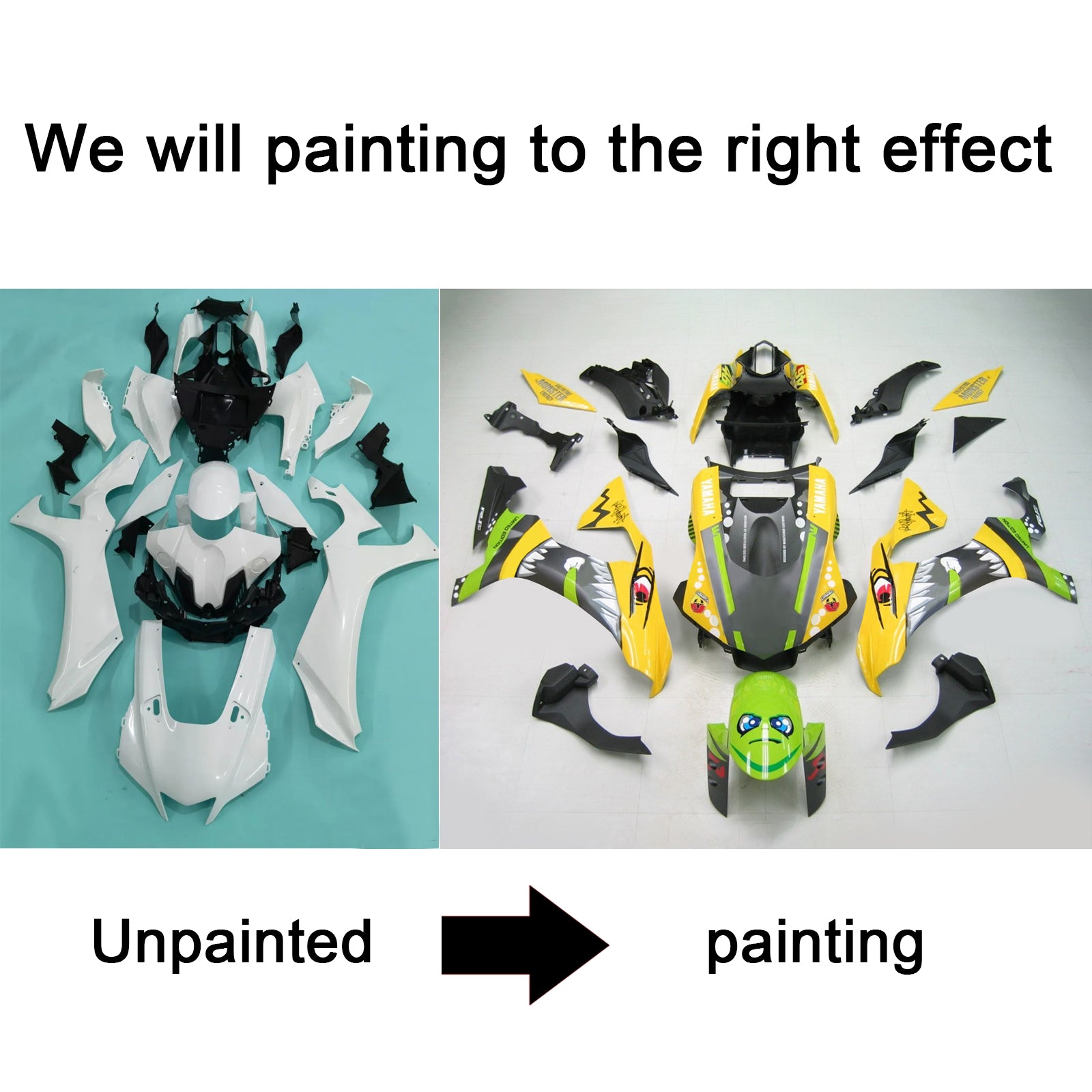 2020-2025 Yamaha YZF R1 Injectiekuipset Carrosserie Kunststof ABS #101