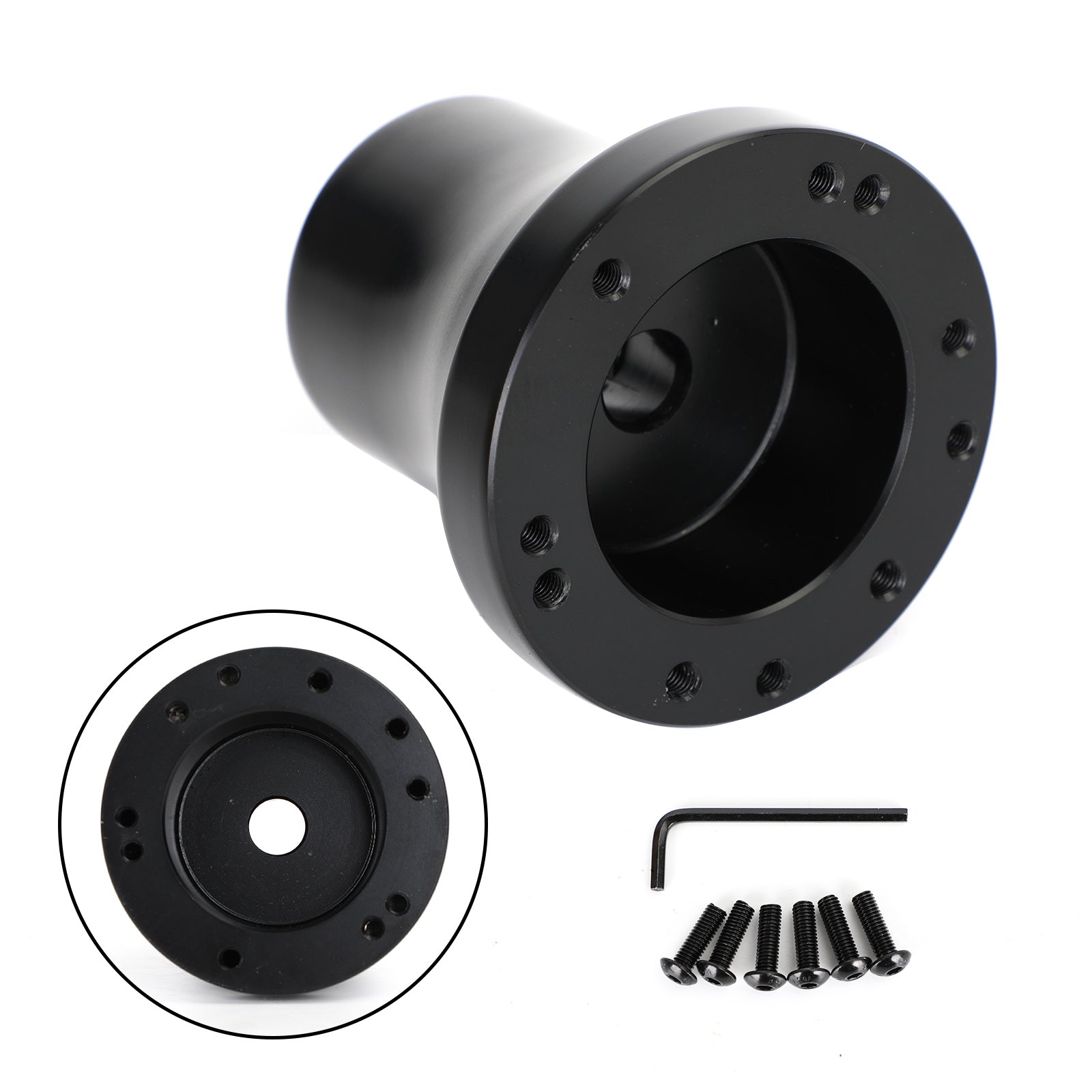 Golfkar Aluminium stuurwieladapternaaf geschikt voor Club Car Precedent Zwart Generiek