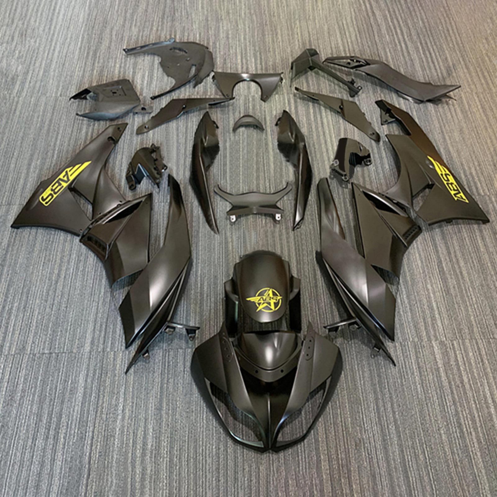 2009-2012 Kawasaki ZX6R 636 Kit de carénage carrosserie plastique ABS