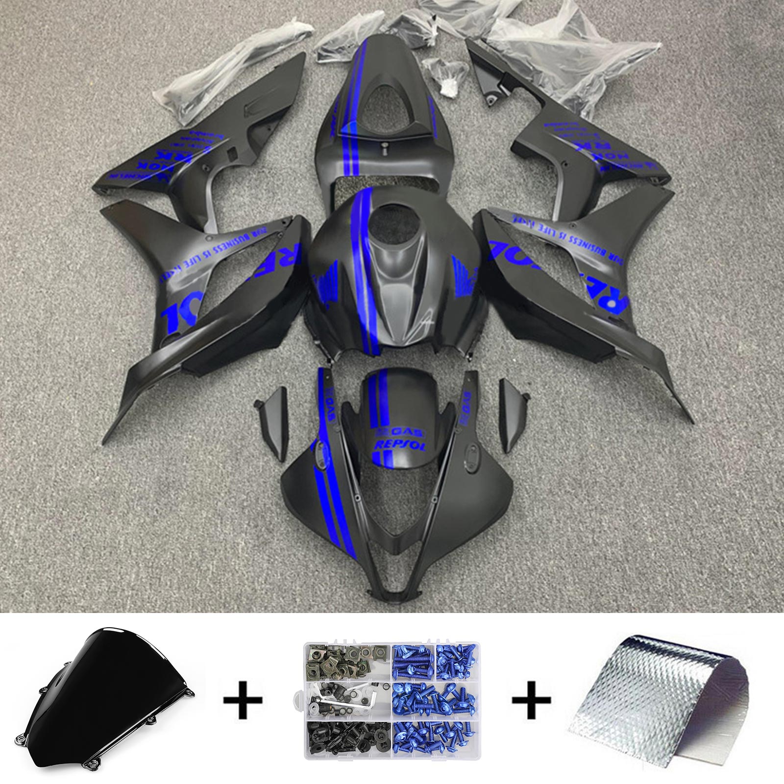 2007-2008 Honda CBR600RR F5 Kit de carénage Kit de carrosserie Plastique Abs