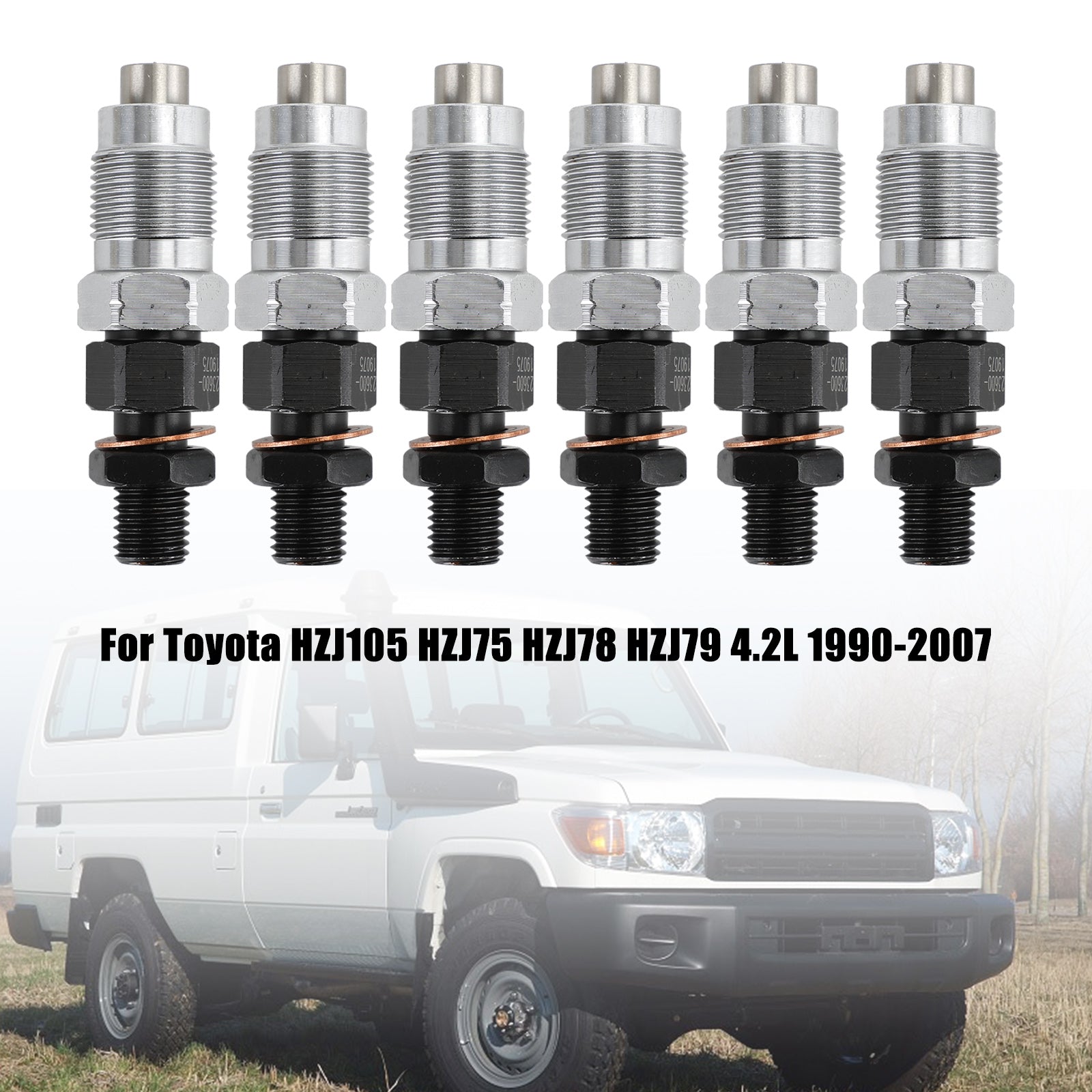 1990-2007 TOYOTA HZJ105 HZJ75 HZJ78 HZJ79 6st bränsleinsprutare 23600-19075 FedEx Express