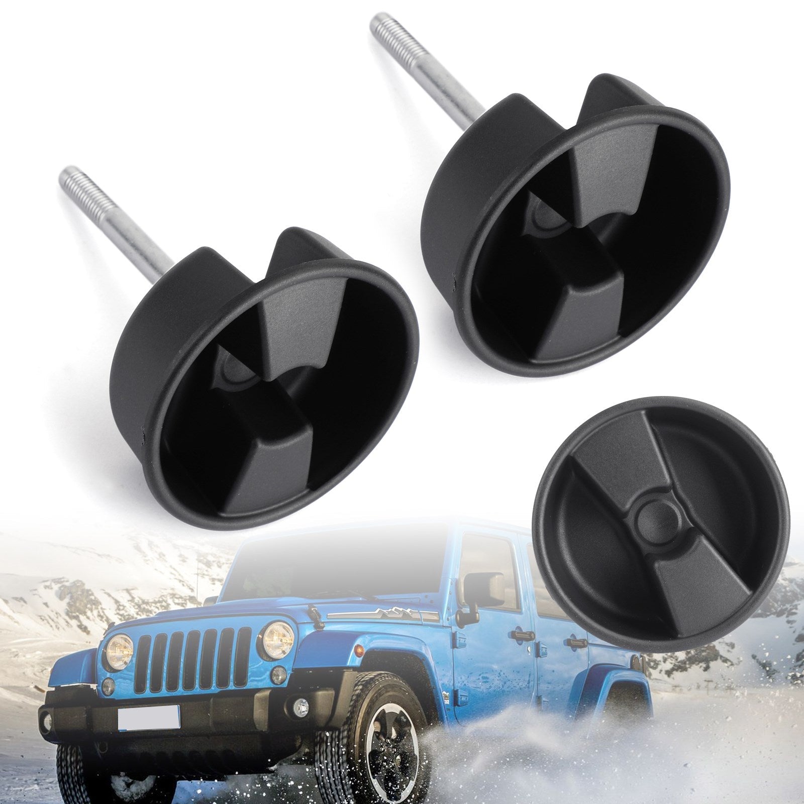 2 tornillos de perilla de montaje superior para Jeep Wrangler 2007-2017 Hardtop Freedom