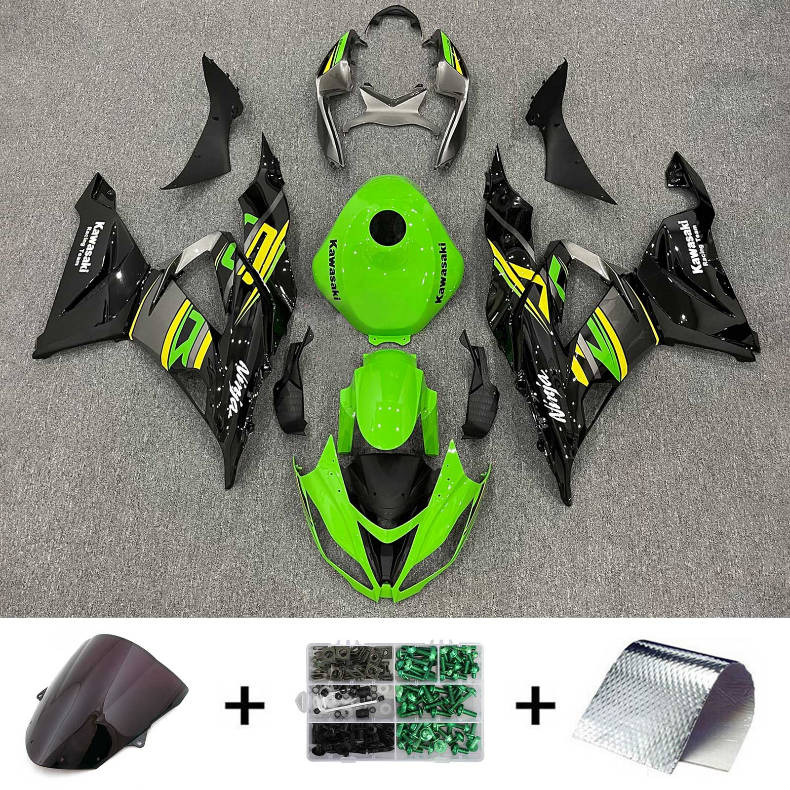 2013-2018 KAWASAKI ZX6R 636 Kit de carénage Bodywork Plastic Abs