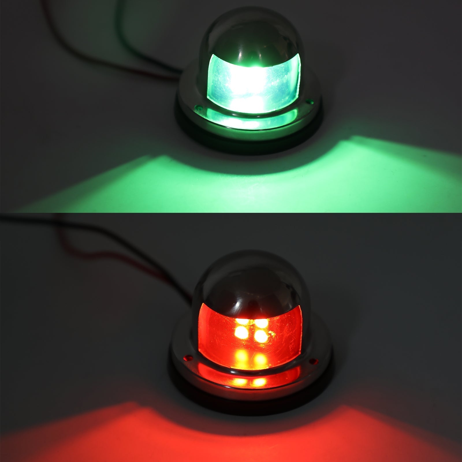 2 pièces rouge vert Navigation 16 LED Marine Bow bateau 12 V Yacht ponton lumières lumineuses